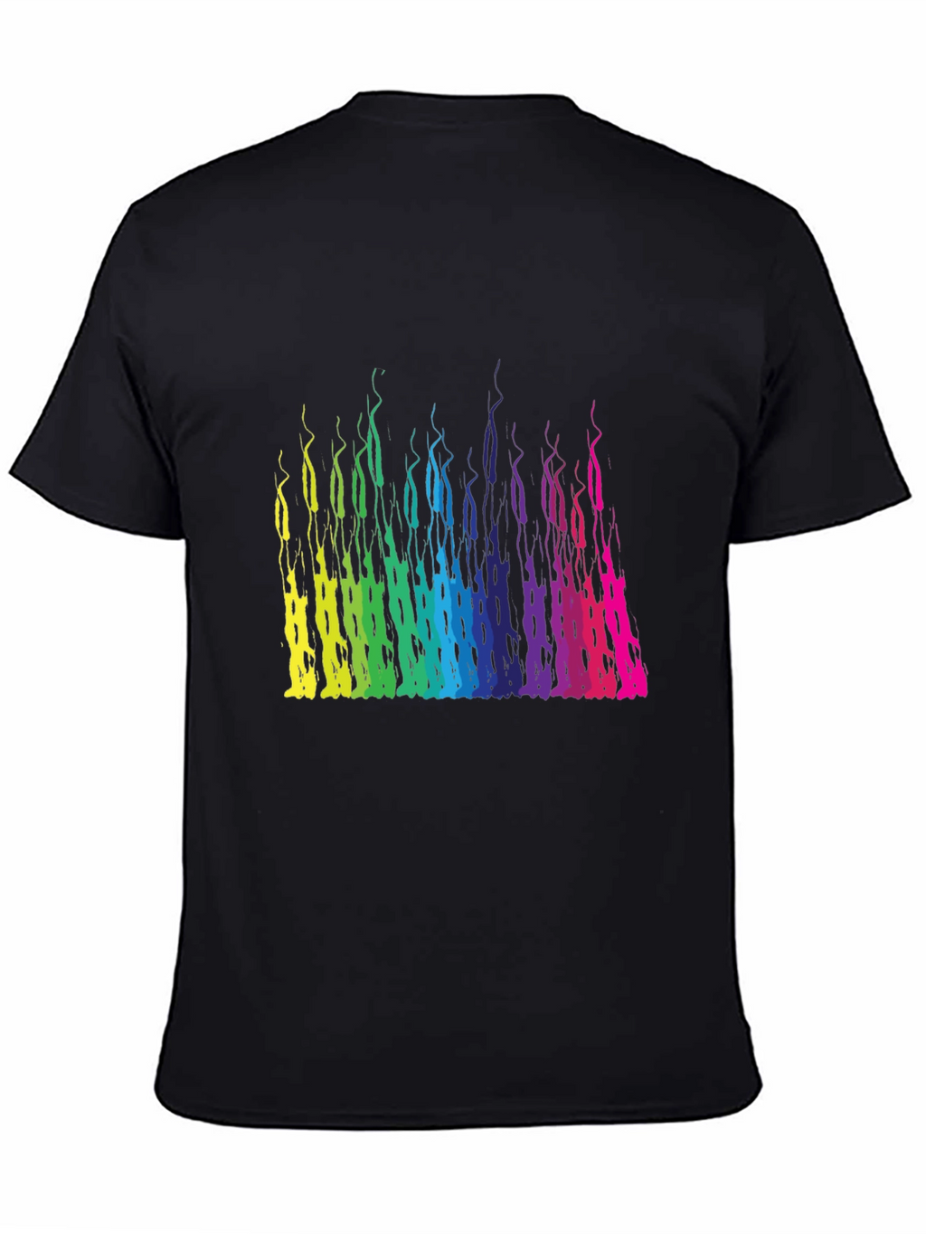 Rainbow Wisp Graphic Black T-Shirt