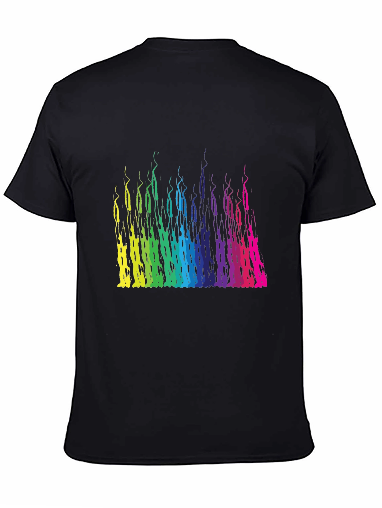 Rainbow Wisp Graphic Black T-Shirt