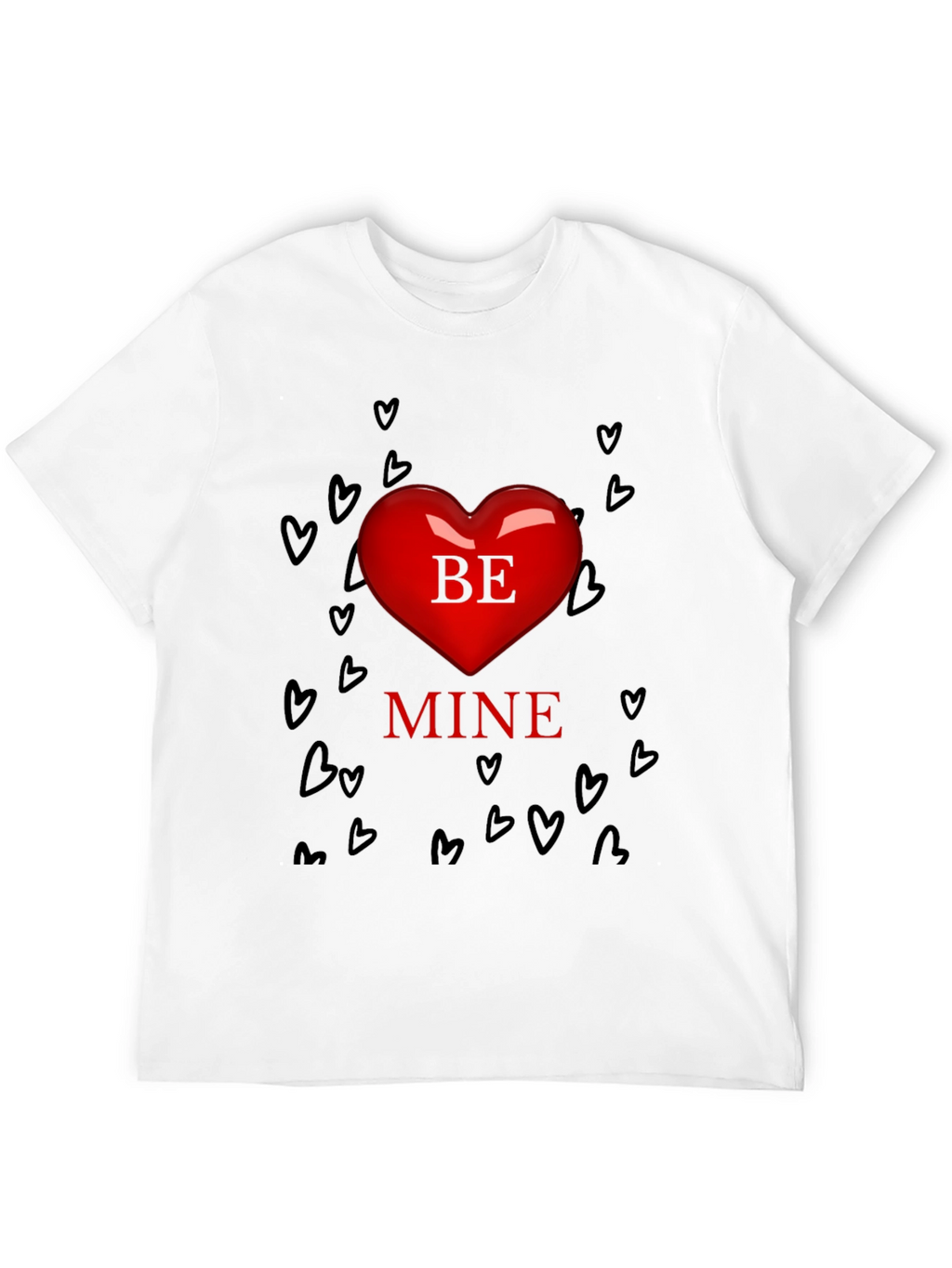 Be Mine Heart Valentines Day T-Shirt