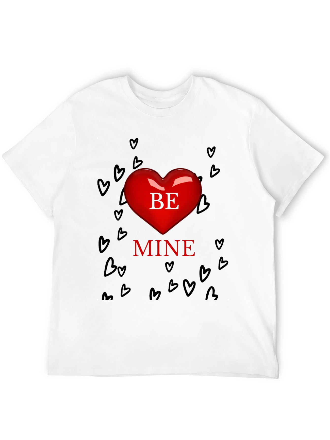 Be Mine Heart Valentines Day T-Shirt