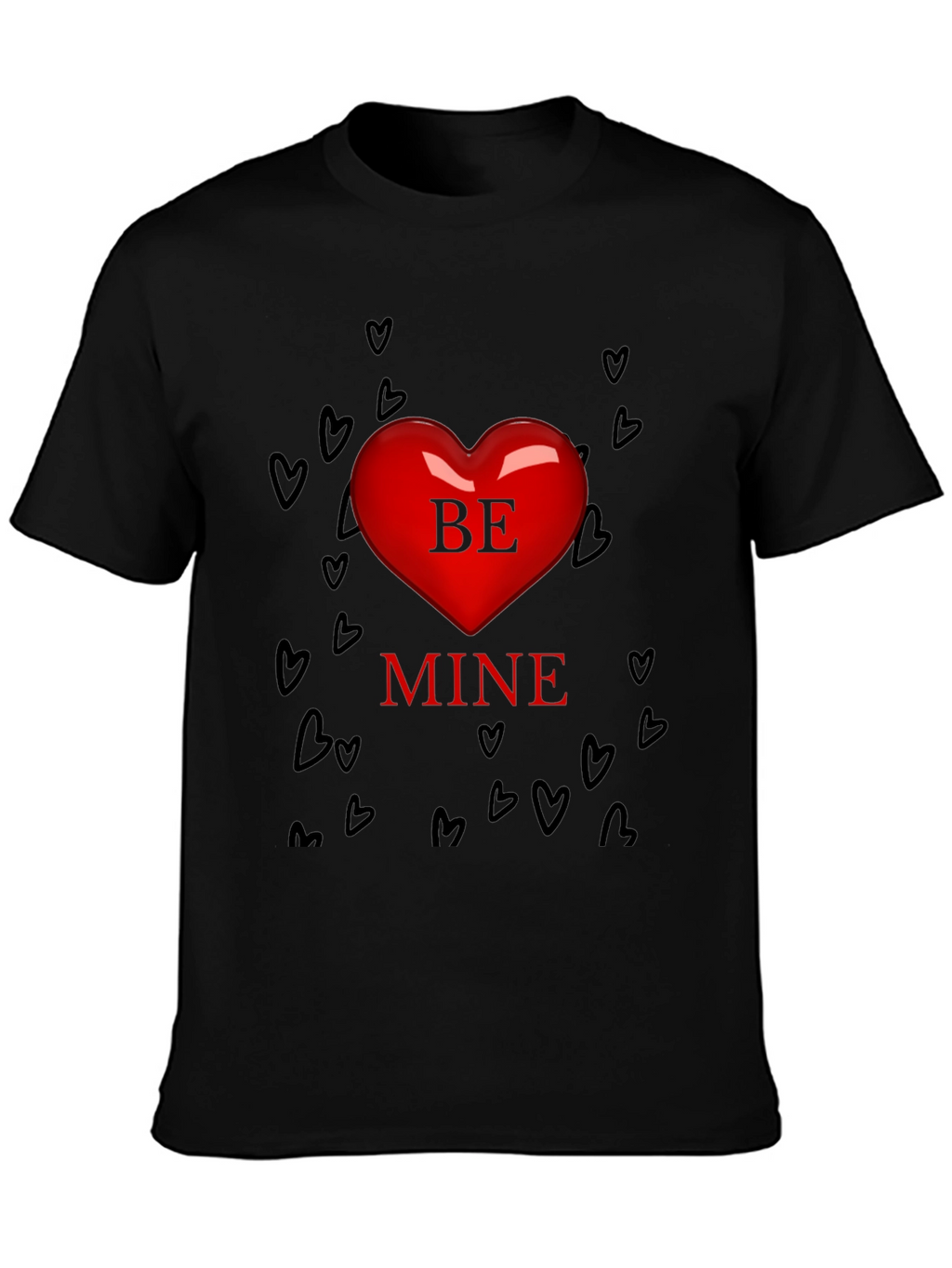 Be Mine Heart Valentines Day T-Shirt