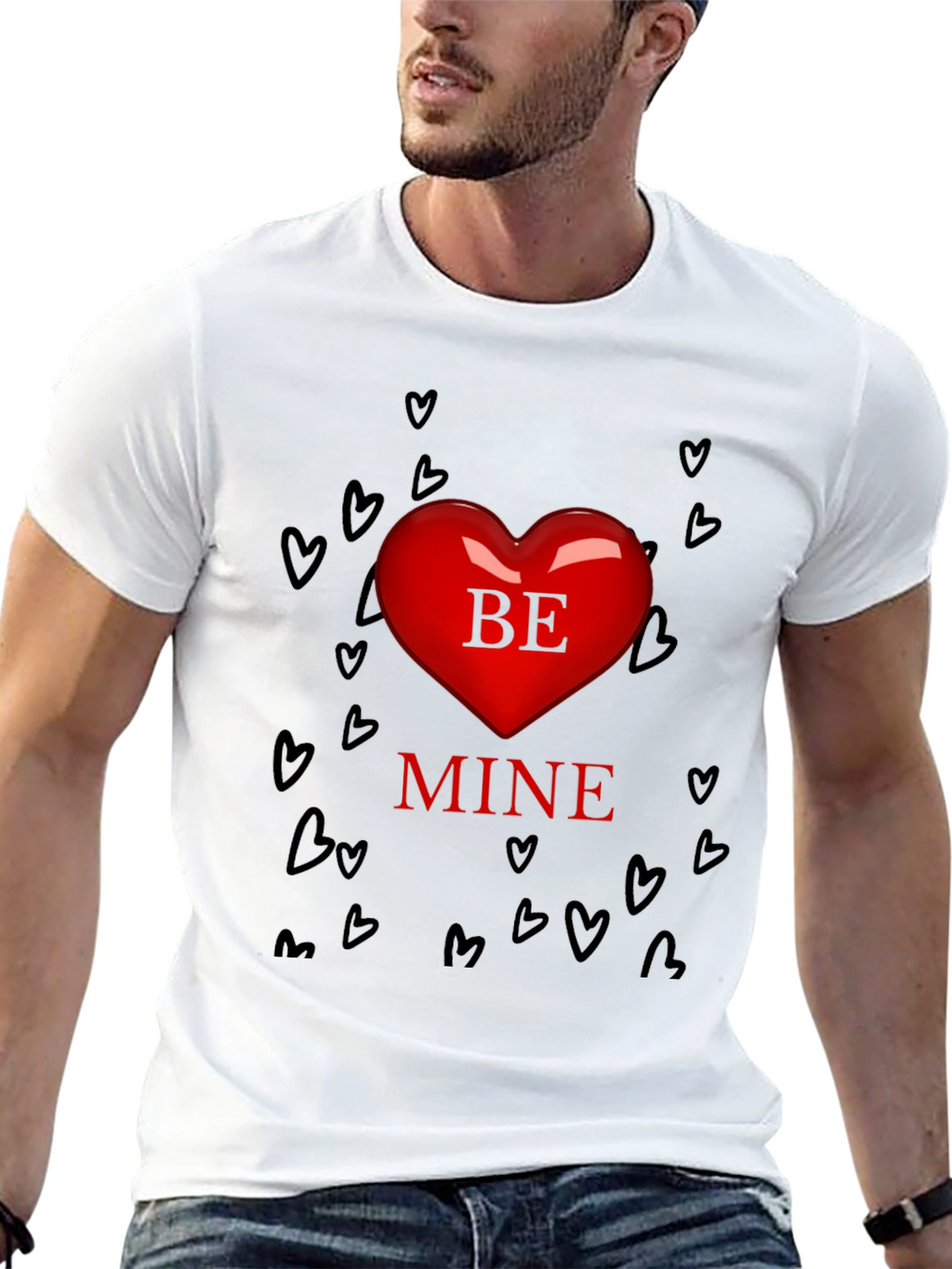 Be Mine Heart Valentines Day T-Shirt