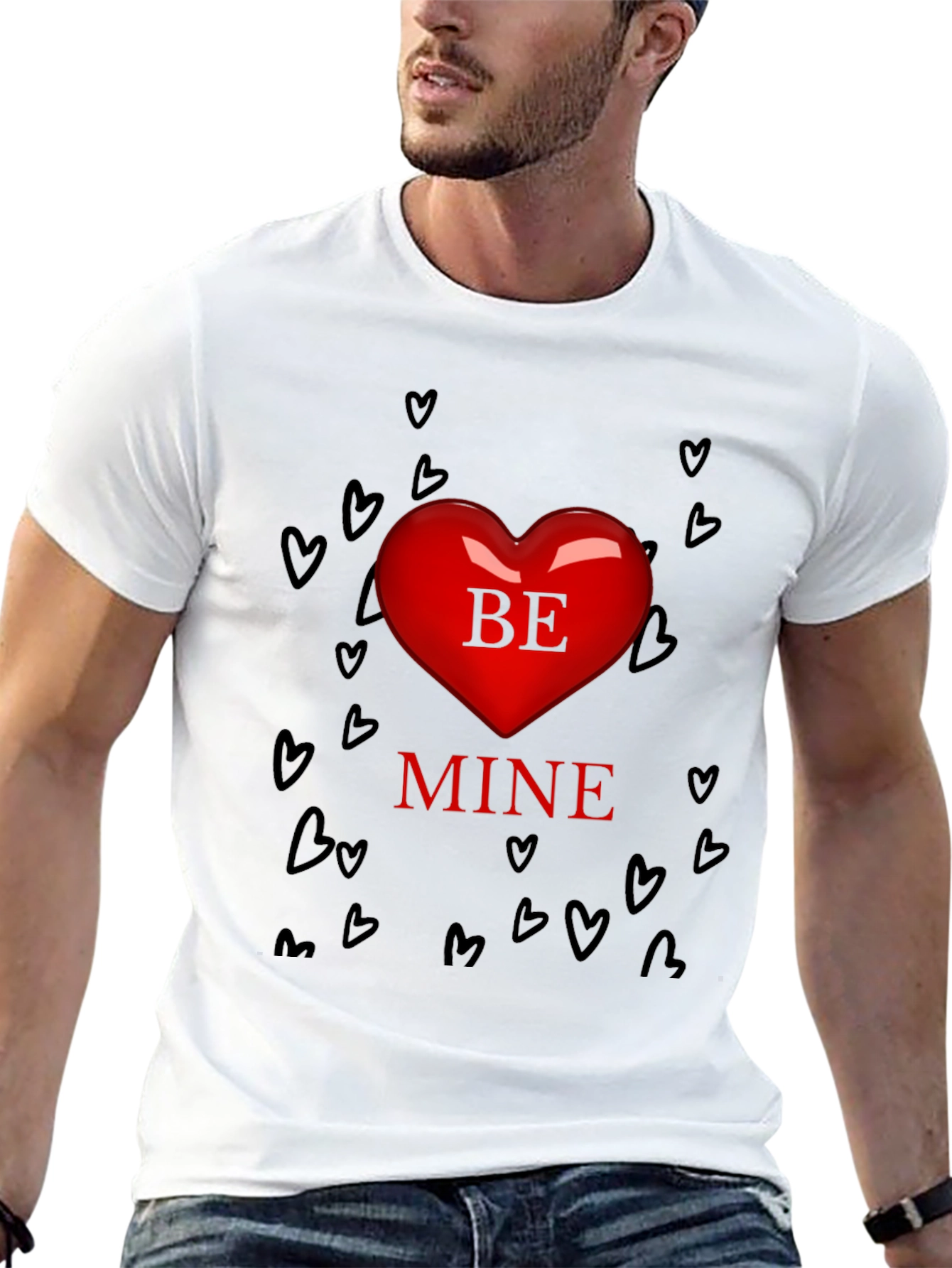Be Mine Heart Valentines Day T-Shirt