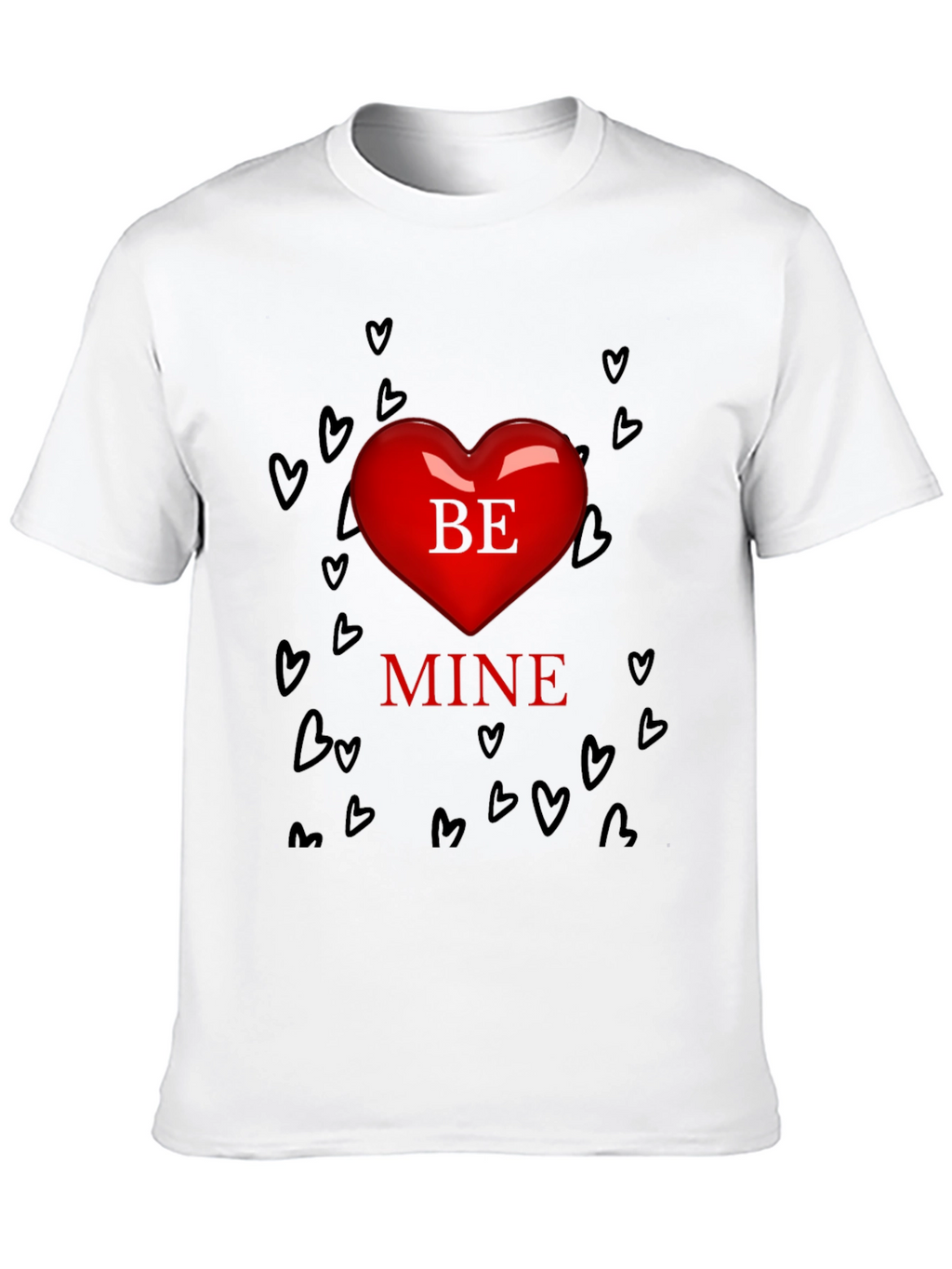 Be Mine Heart Valentines Day T-Shirt