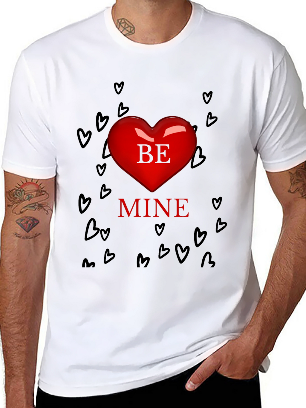 Be Mine Heart Valentines Day T-Shirt