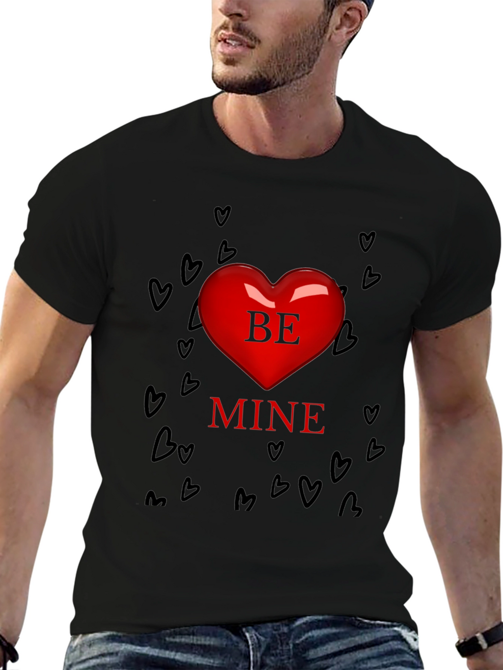 Be Mine Heart Valentines Day T-Shirt