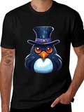 Top Hat Penguin Graphic T-Shirt