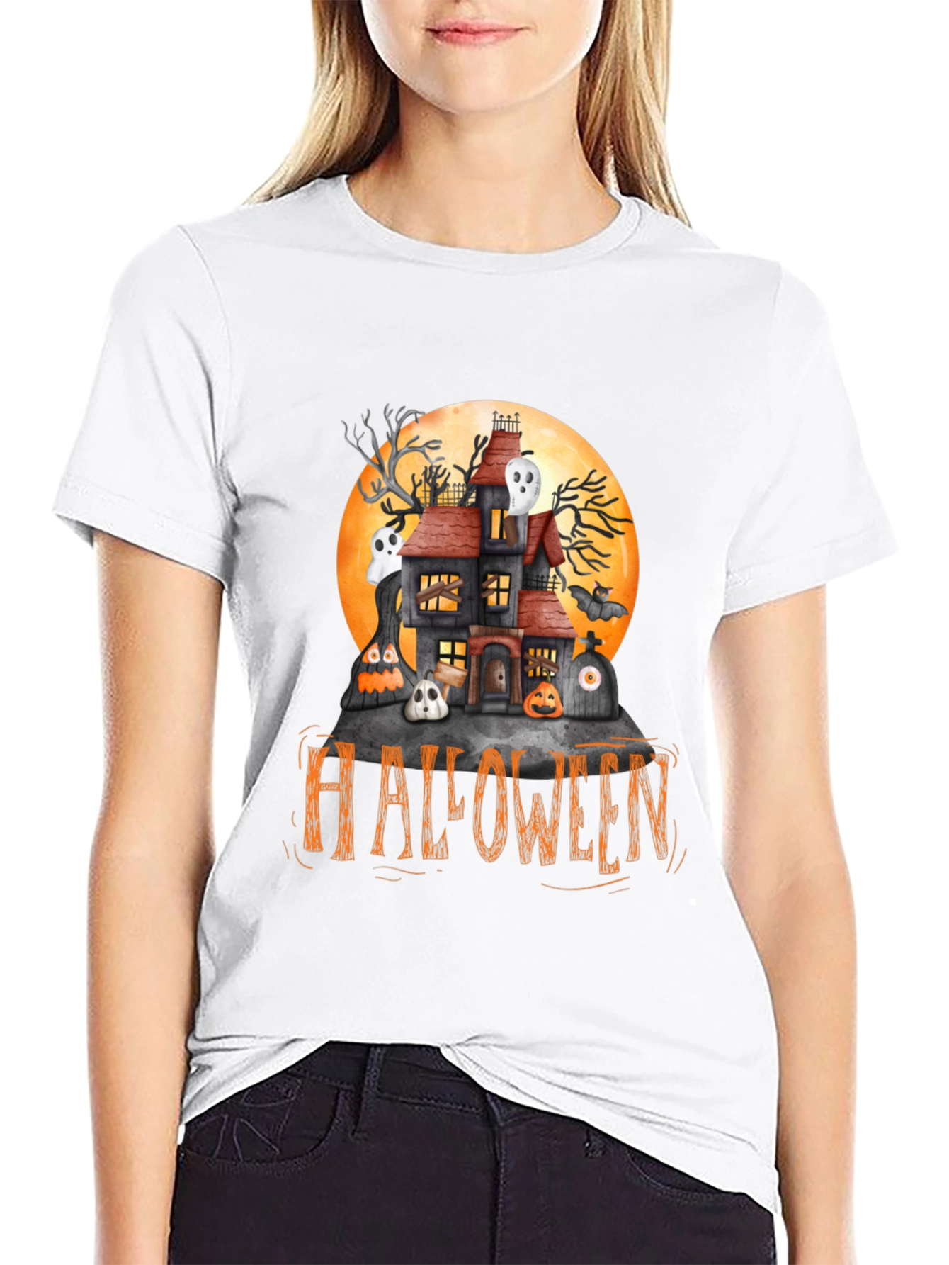 Halloween Spooky Haunted House Tee
