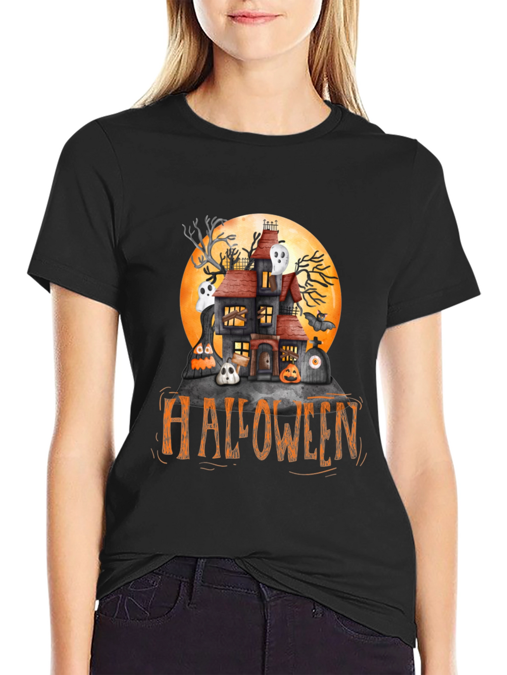 Halloween Spooky Haunted House Tee