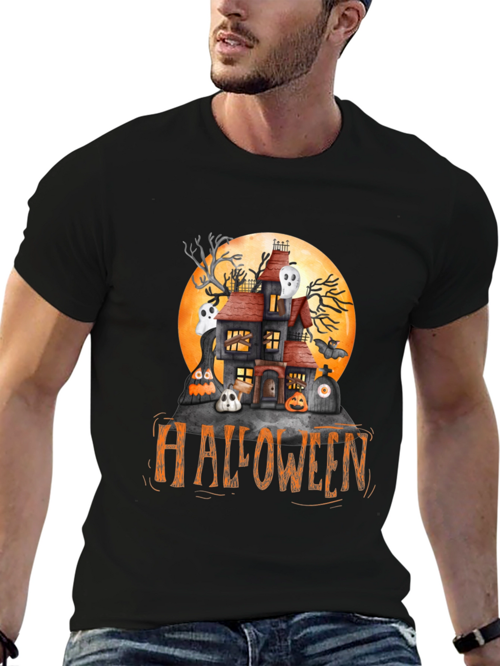 Halloween Spooky Haunted House Tee
