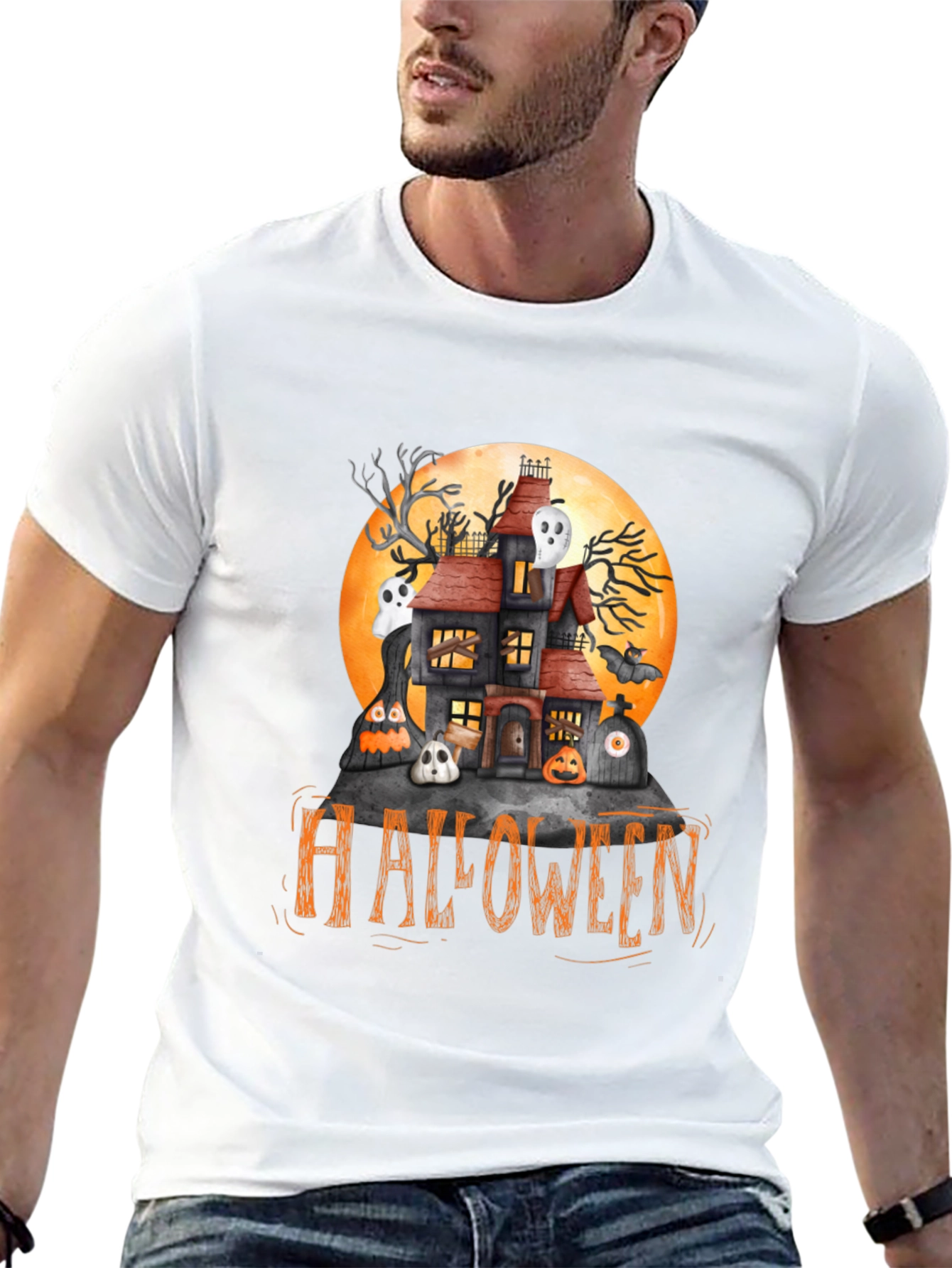 Halloween Spooky Haunted House Tee