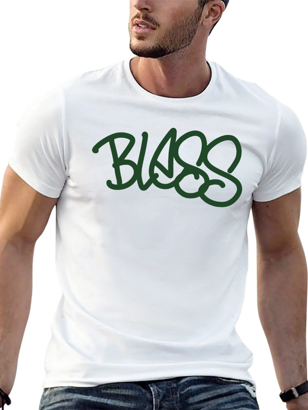 Blass Graffiti Style Graphic Print Tee - Black