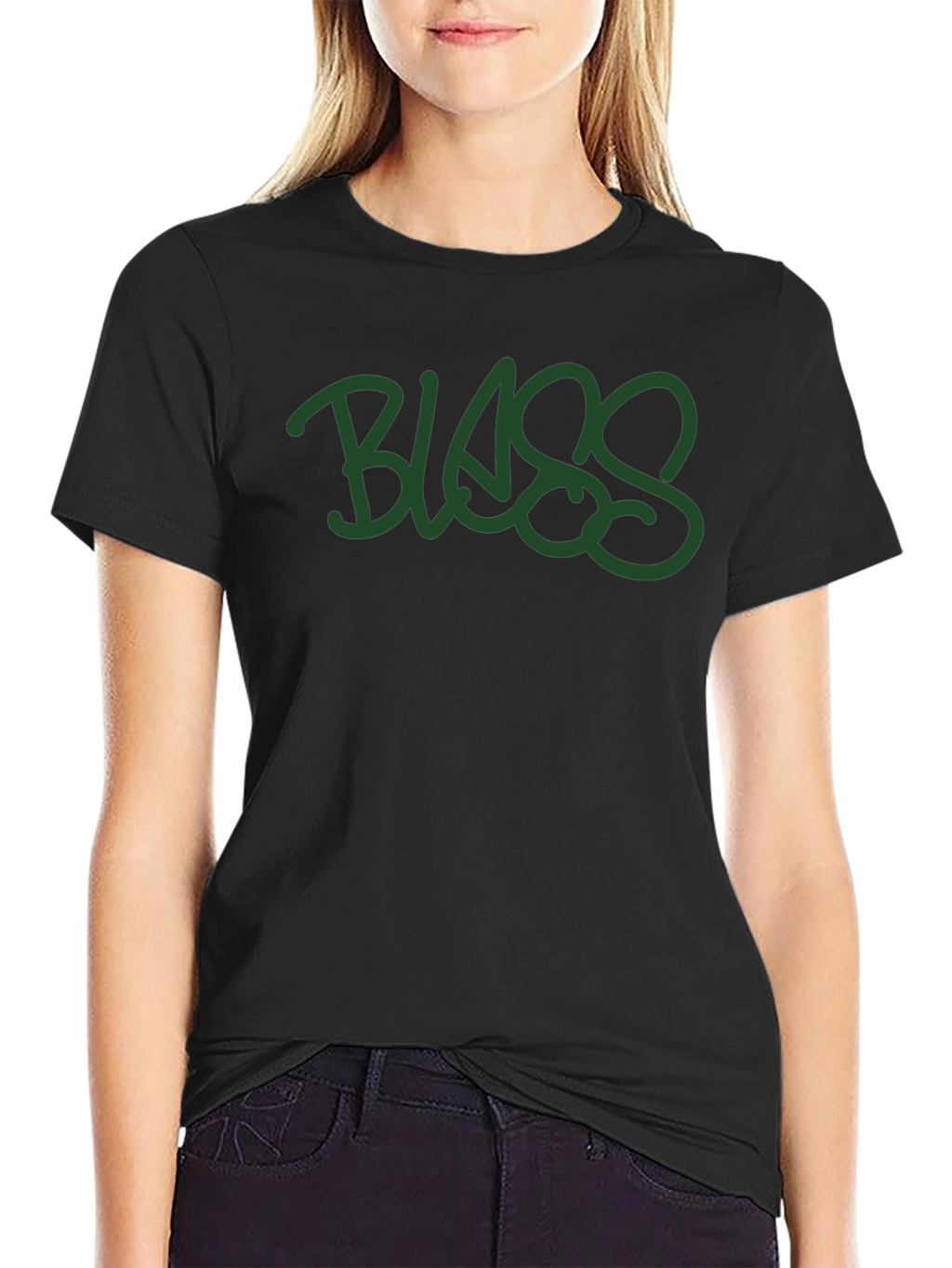 Blass Graffiti Style Graphic Print Tee - Black