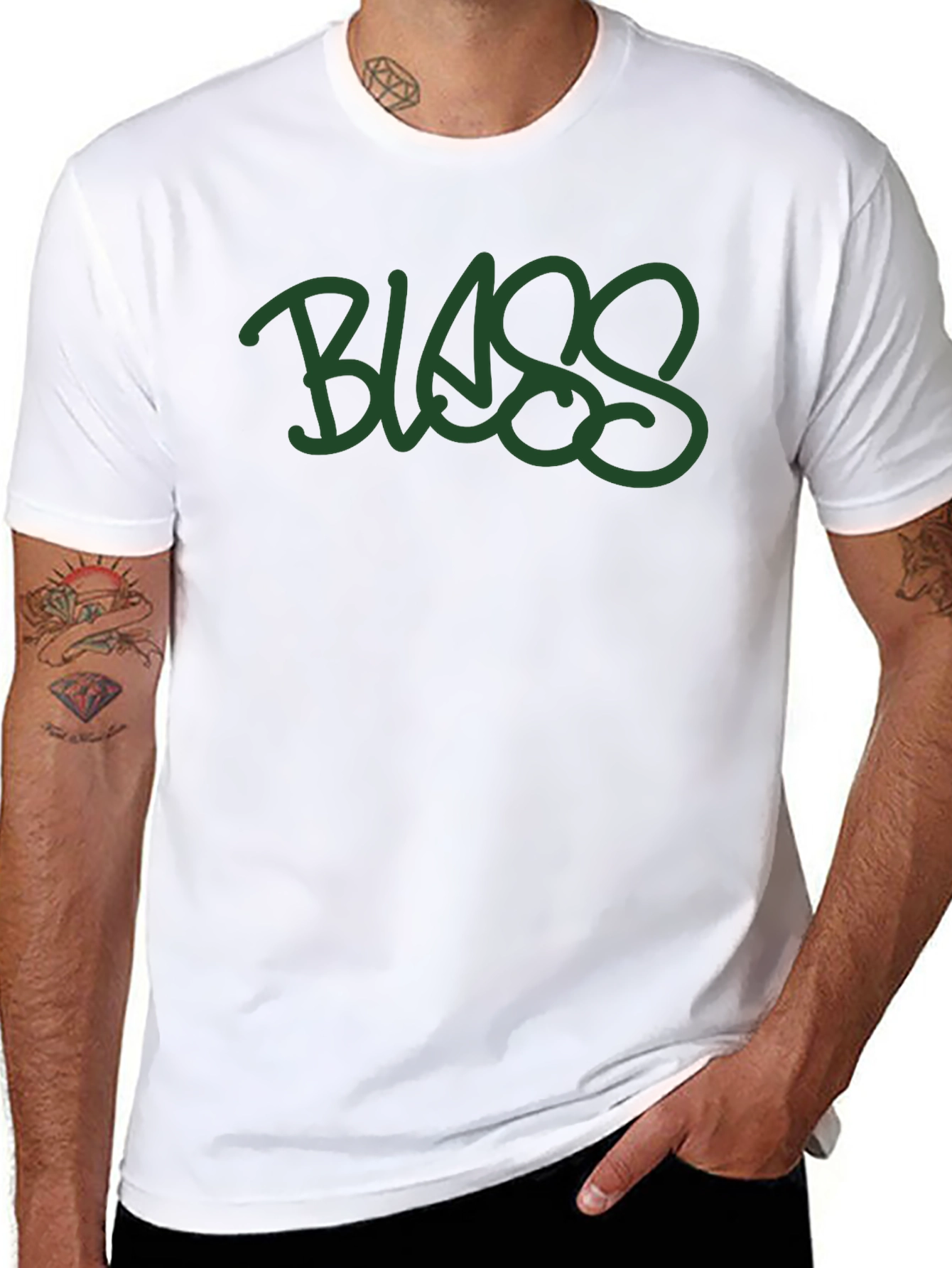Blass Graffiti Style Graphic Print Tee - Black