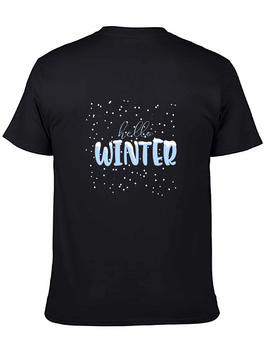 Winter Hello Graphic Tee - Black Casual Shirt