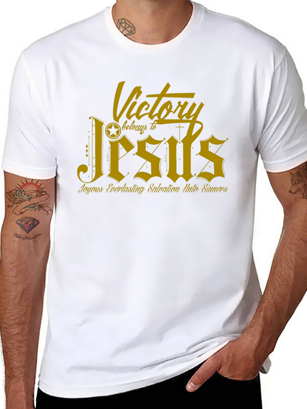 Victory Belongs to Jesus Black T-Shirt