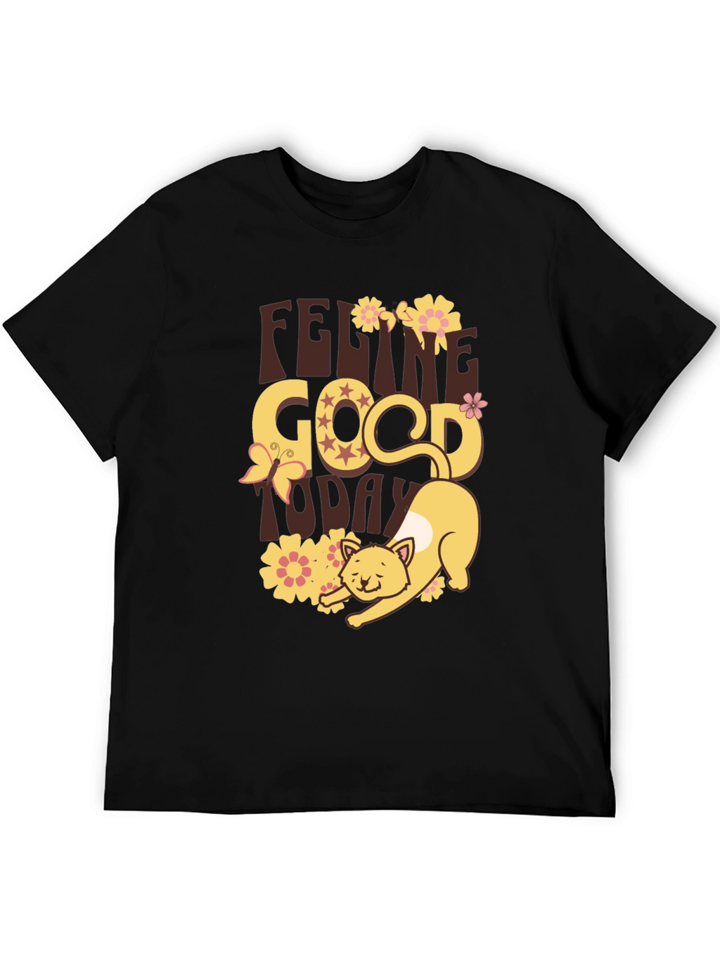Feeling Good Today Cat Graphic Tee