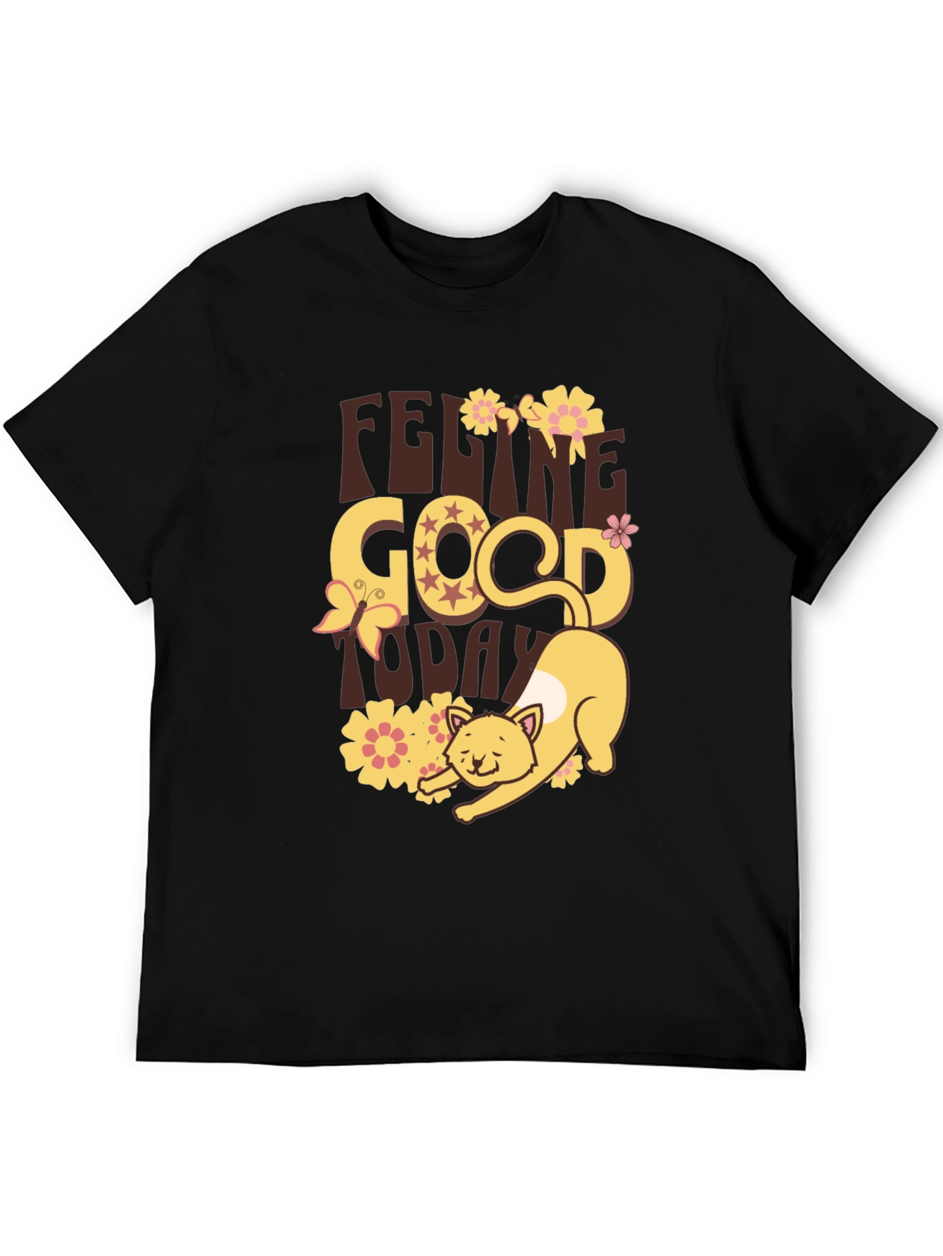 Feeling Good Today Cat Graphic Tee