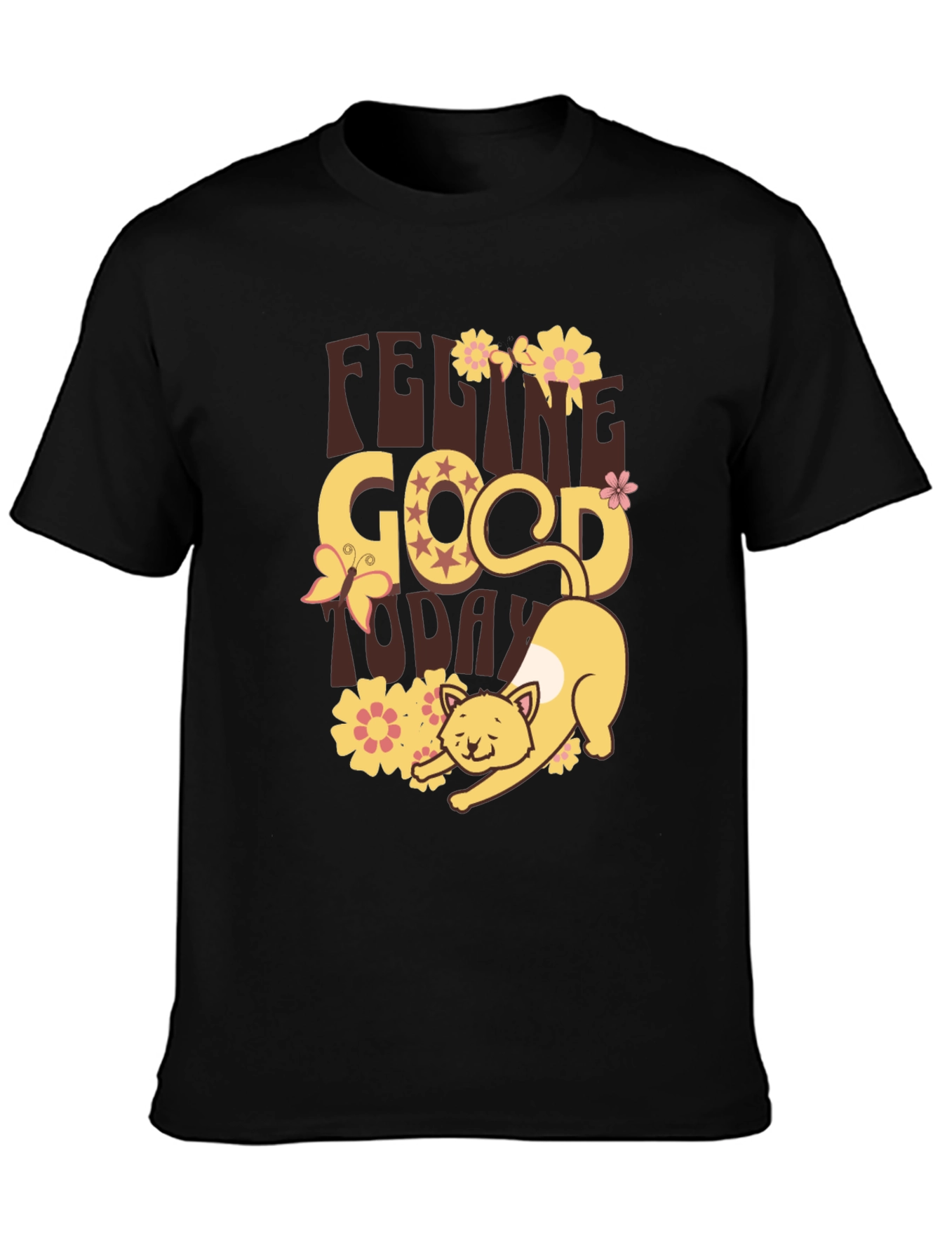 Feeling Good Today Cat Graphic Tee