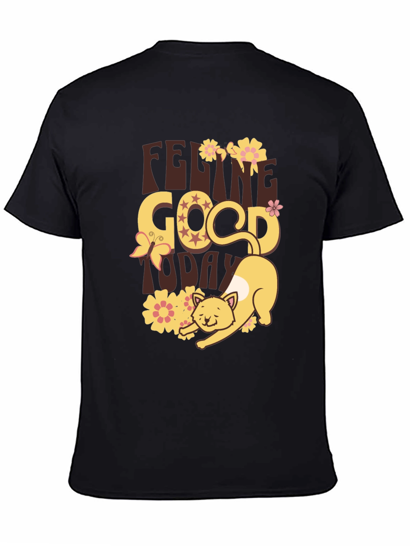 Feeling Good Today Cat Graphic Tee