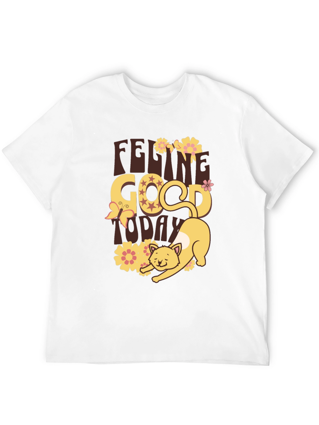 Feeling Good Today Cat Graphic Tee