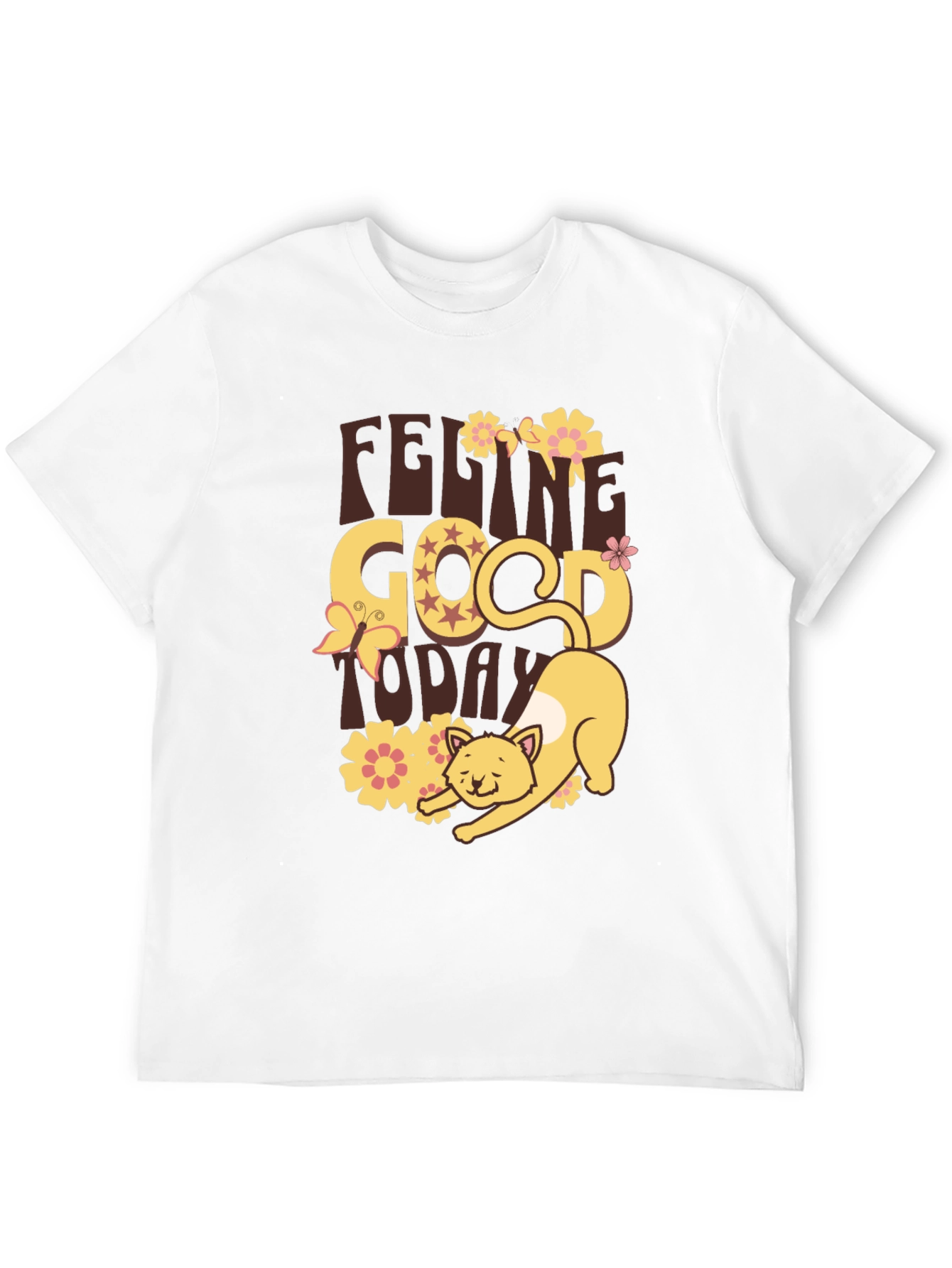 Feeling Good Today Cat Graphic Tee
