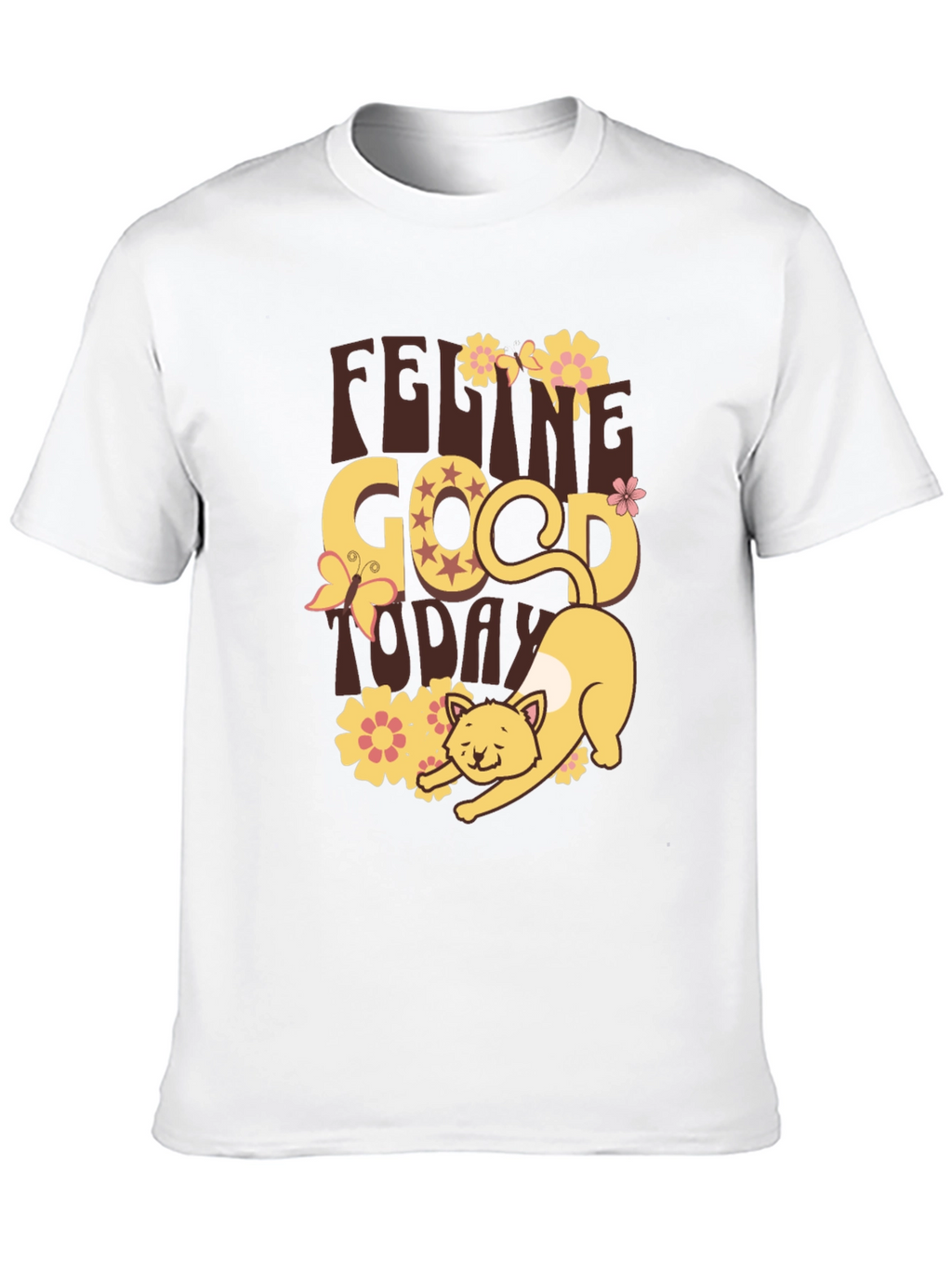 Feeling Good Today Cat Graphic Tee