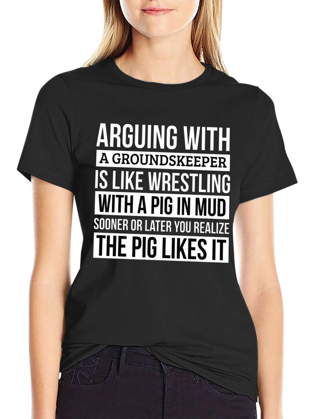 Funny Groundskeeper Pig Wrestling T-Shirt