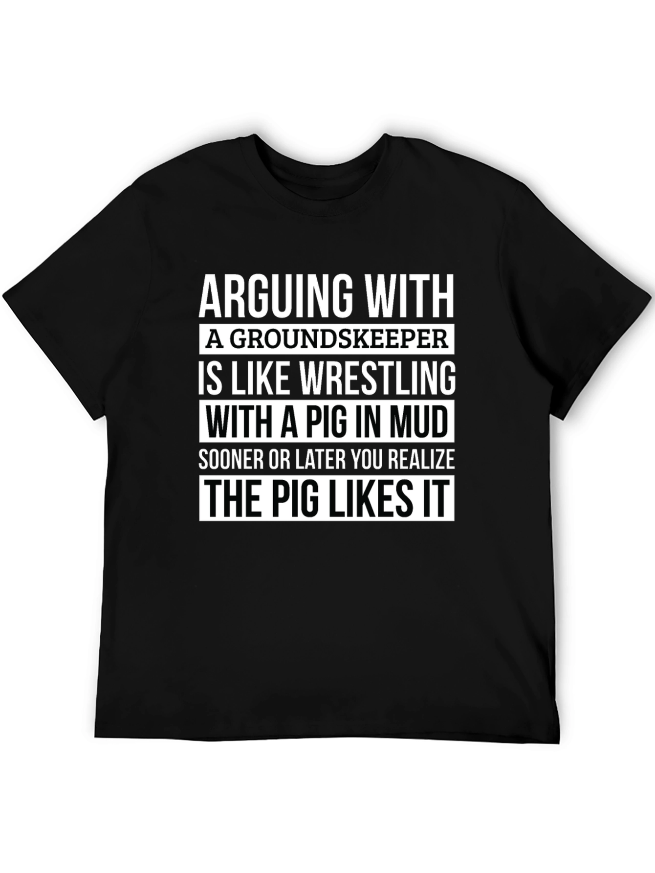 Funny Groundskeeper Pig Wrestling T-Shirt