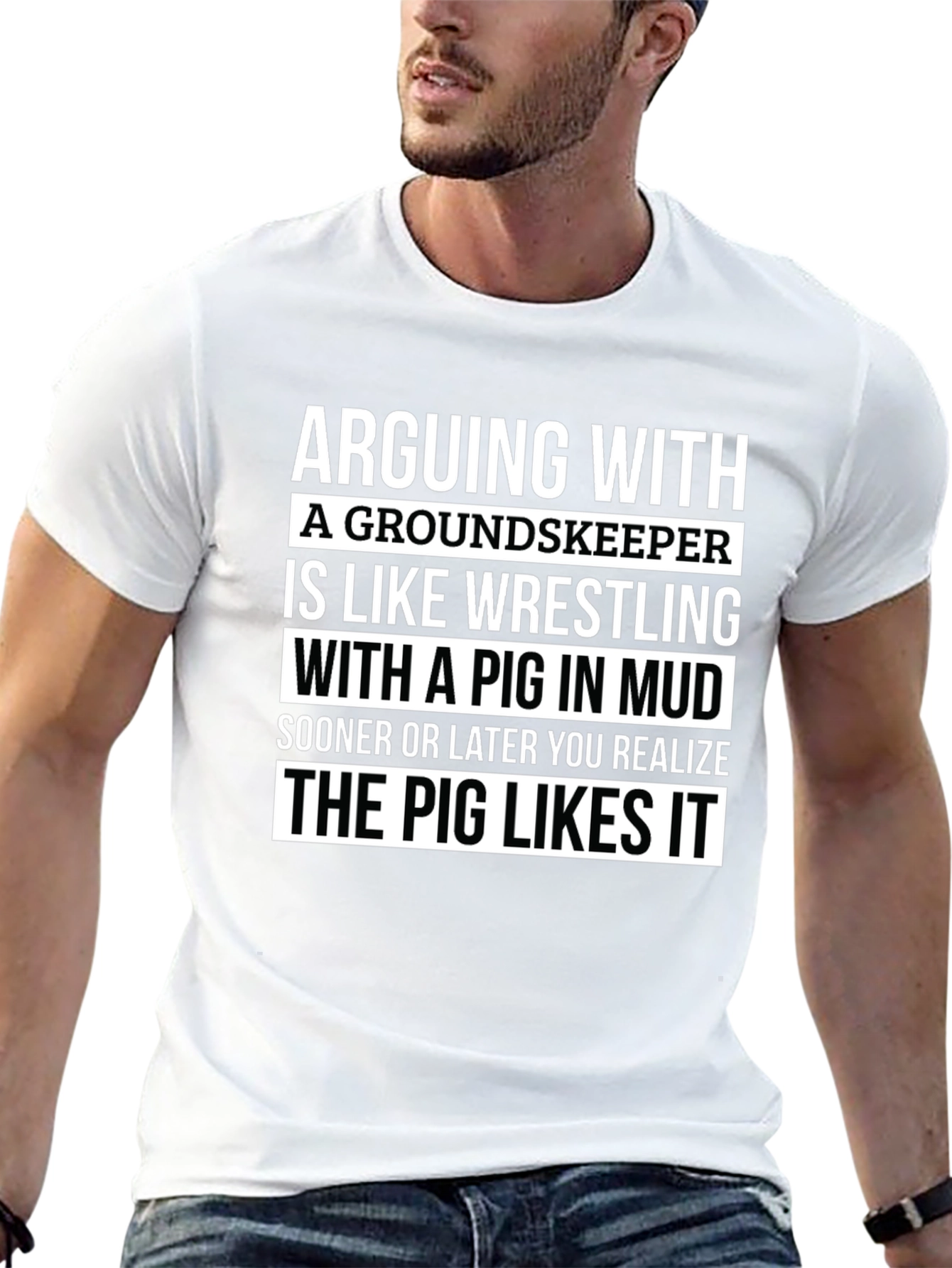 Funny Groundskeeper Pig Wrestling T-Shirt