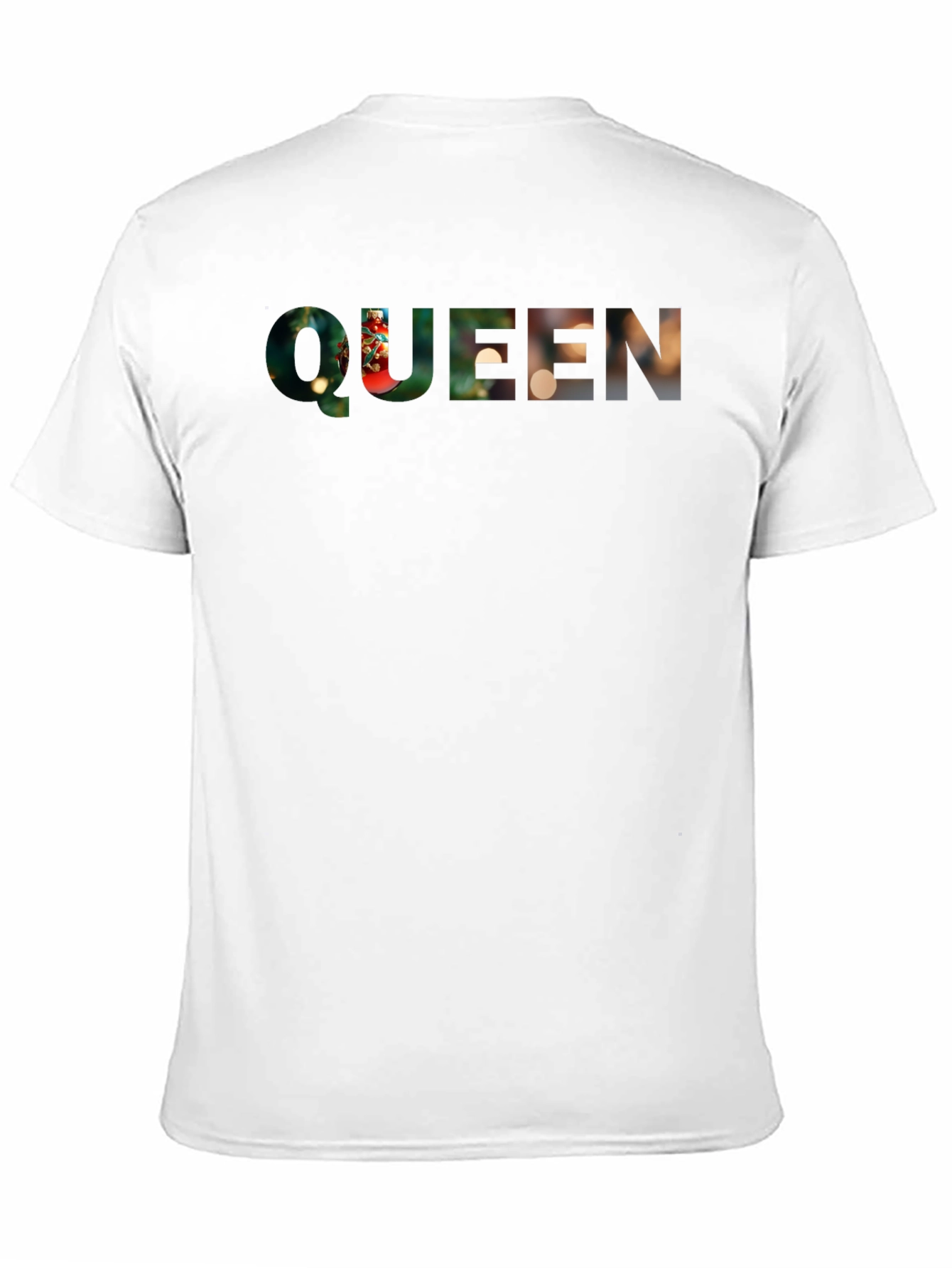 Queen Christmas Lights Graphic Tee - Black