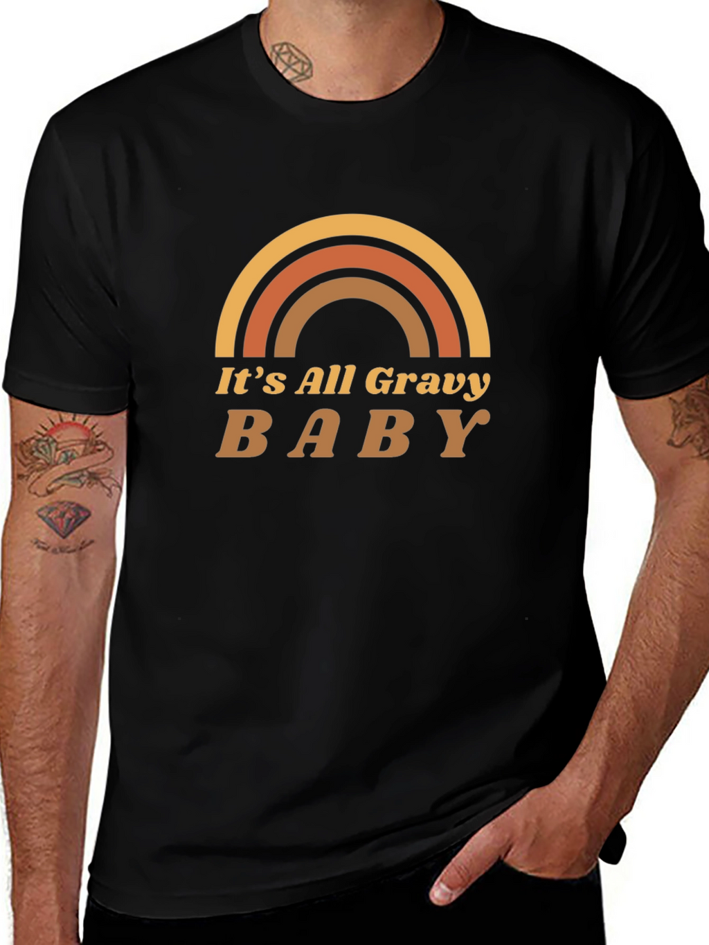 Its All Gravy Baby Graphic Tee - Black