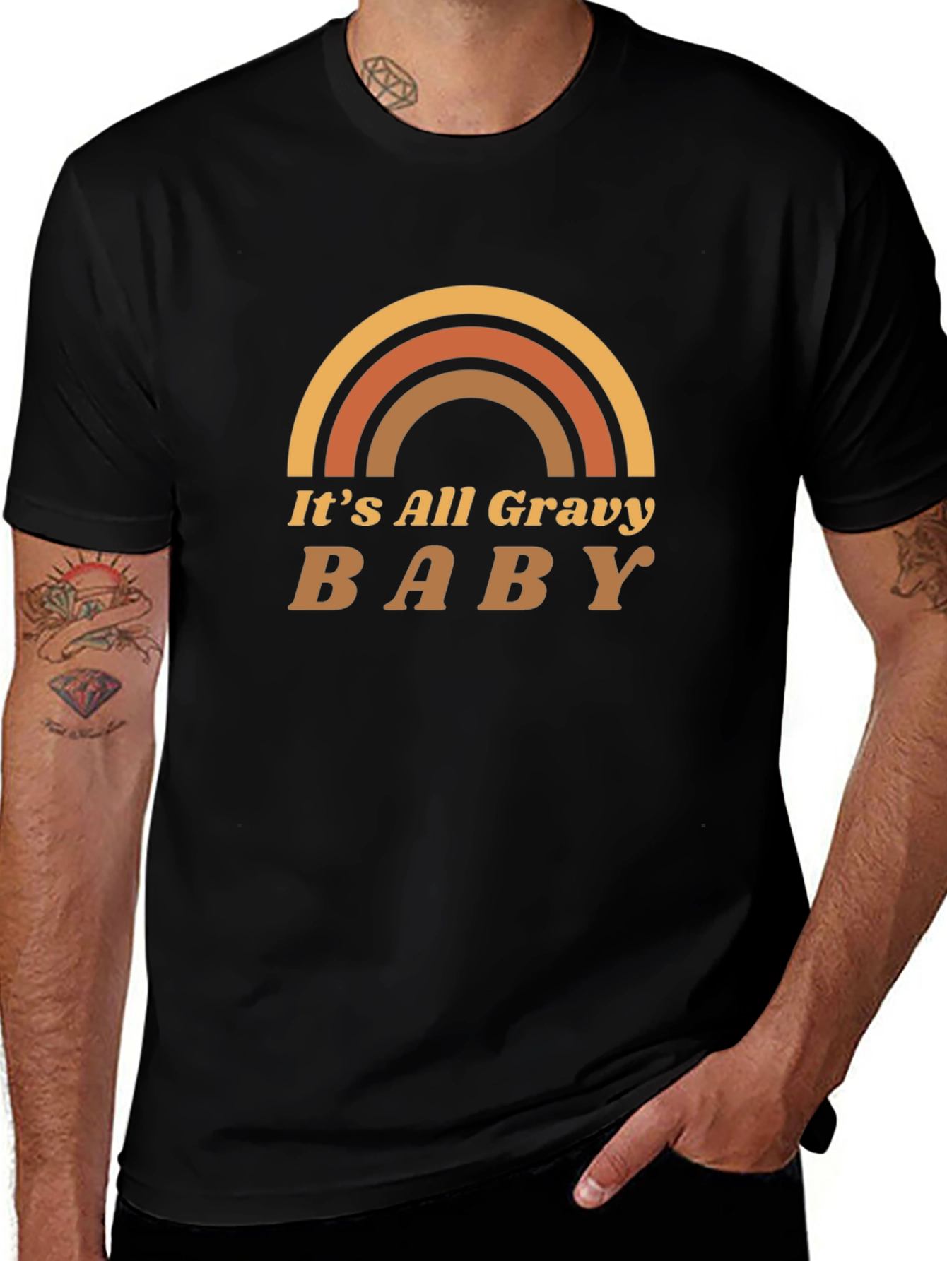 Its All Gravy Baby Graphic Tee - Black