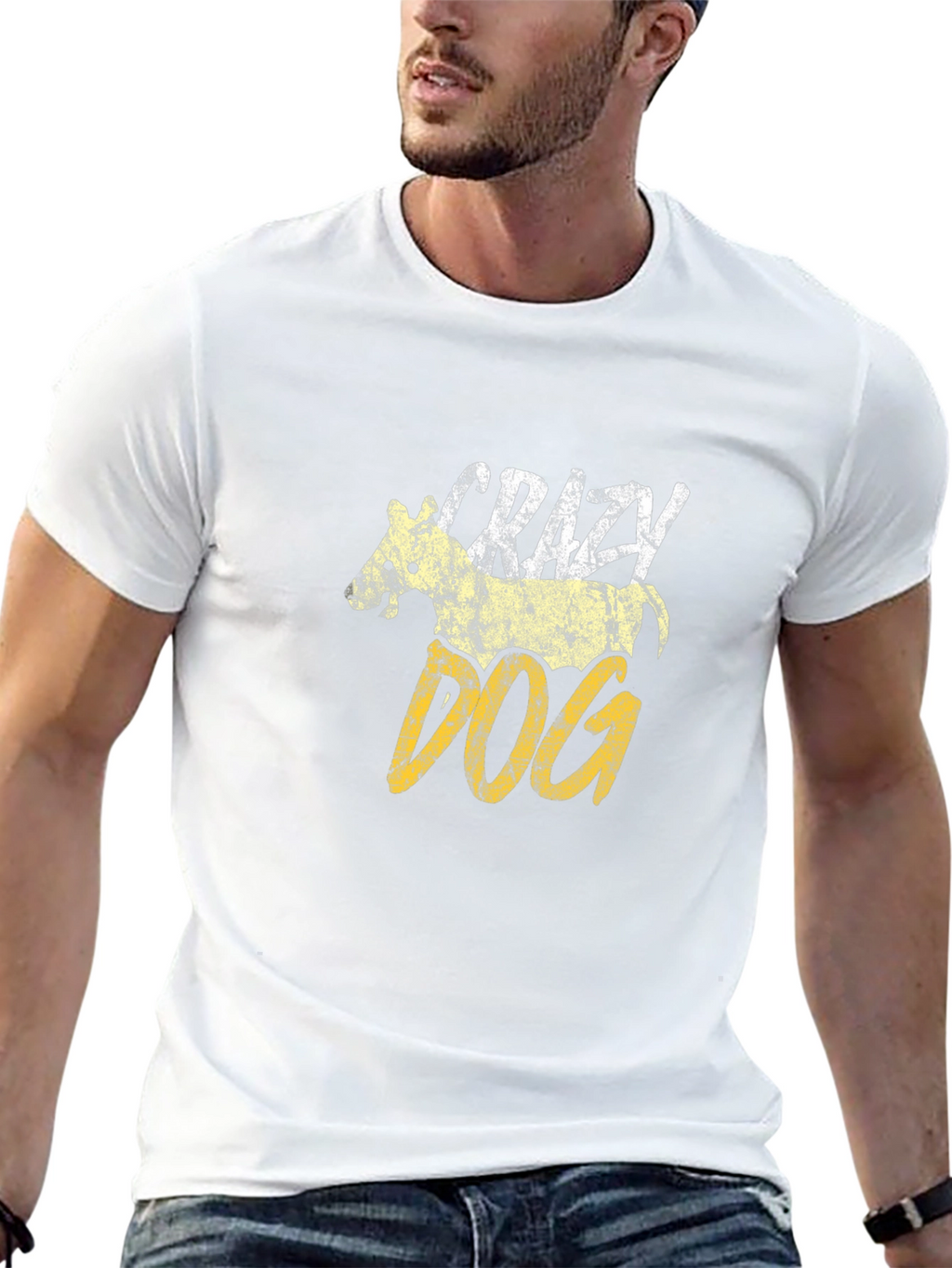 Crazy Dog Graphic T-Shirt
