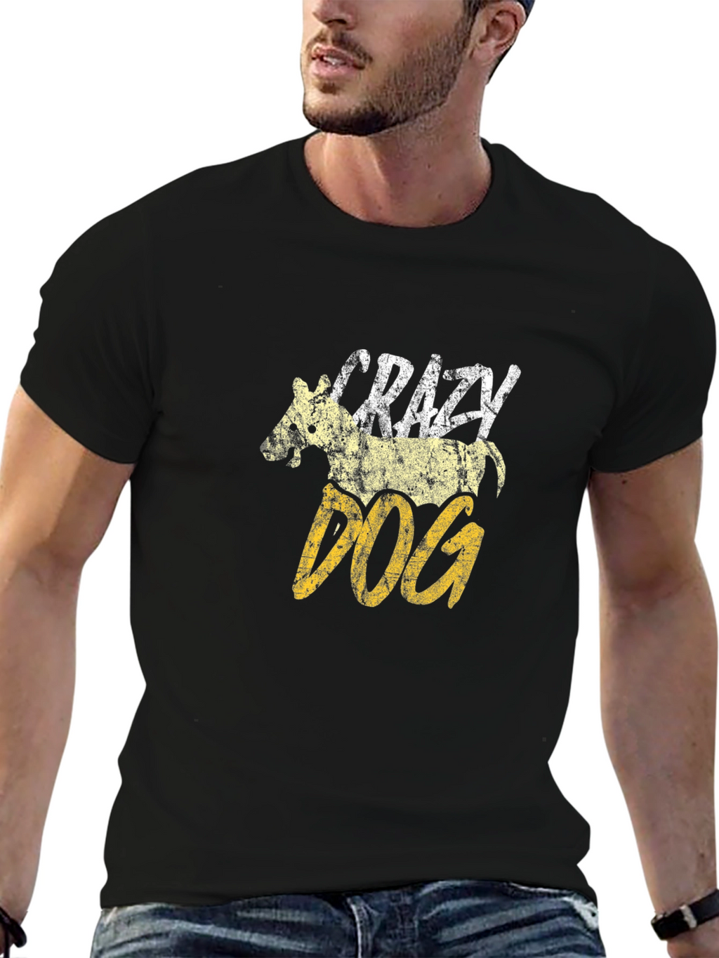 Crazy Dog Graphic T-Shirt