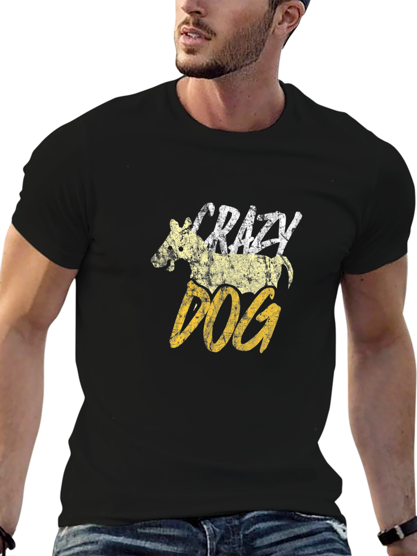 Crazy Dog Graphic T-Shirt