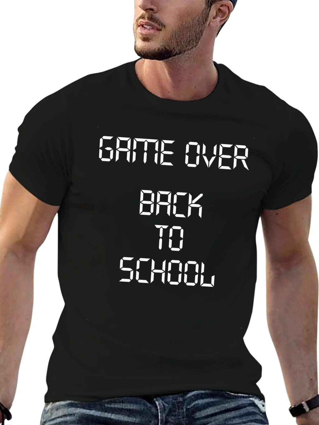 Game Over Back to School Black T-Shirt