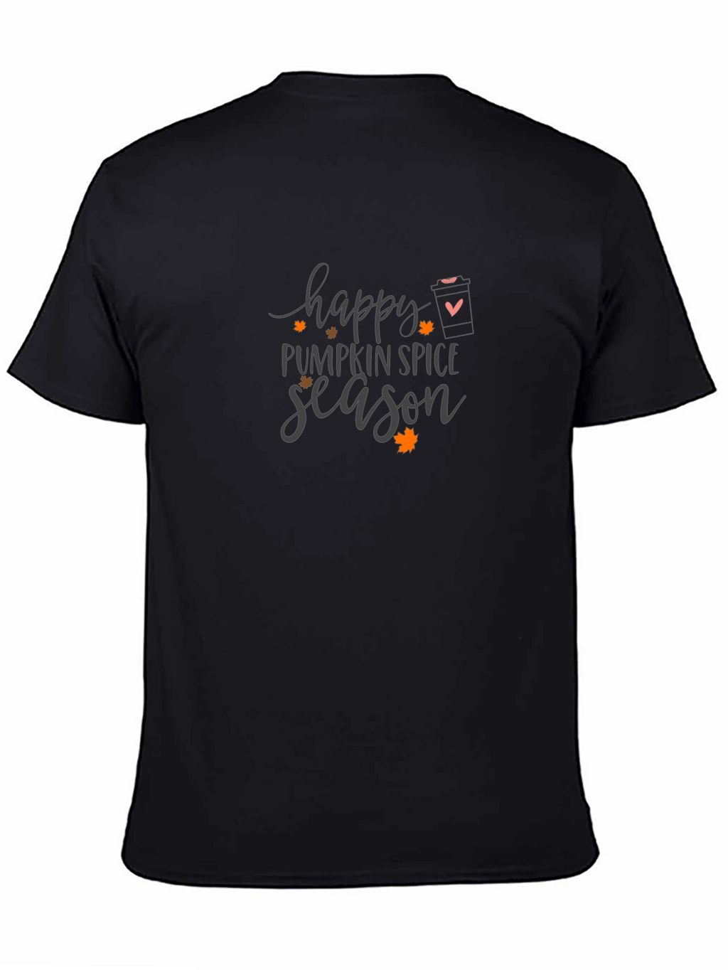 Happy Pumpkin Spice Season Graphic Tee - Black