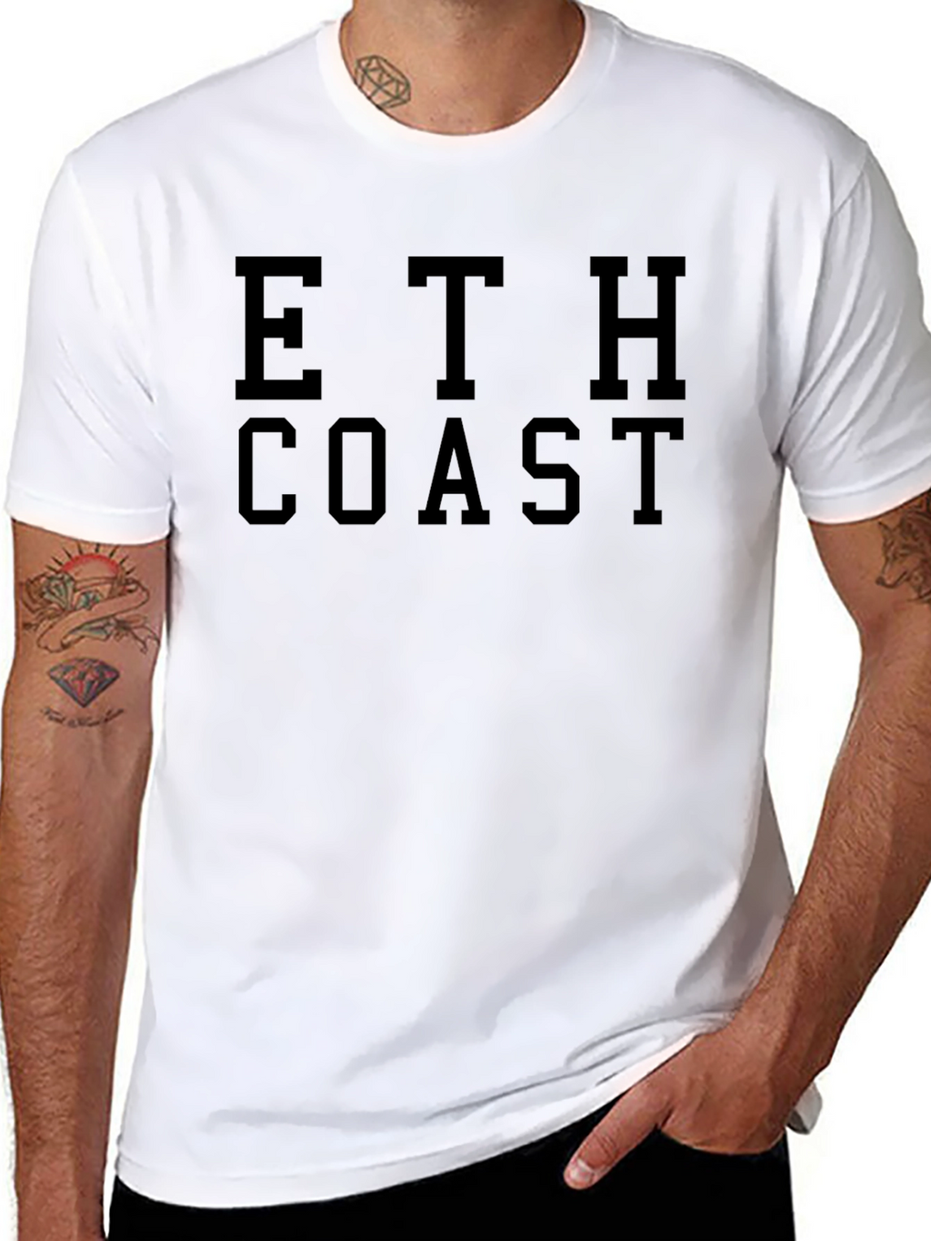 ETH Coast Graphic T-Shirt - Black Cotton Tee