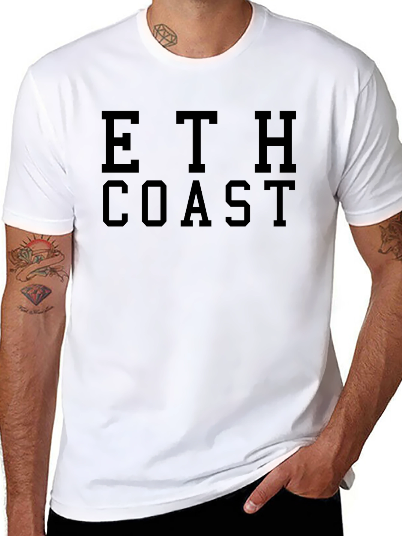ETH Coast Graphic T-Shirt - Black Cotton Tee