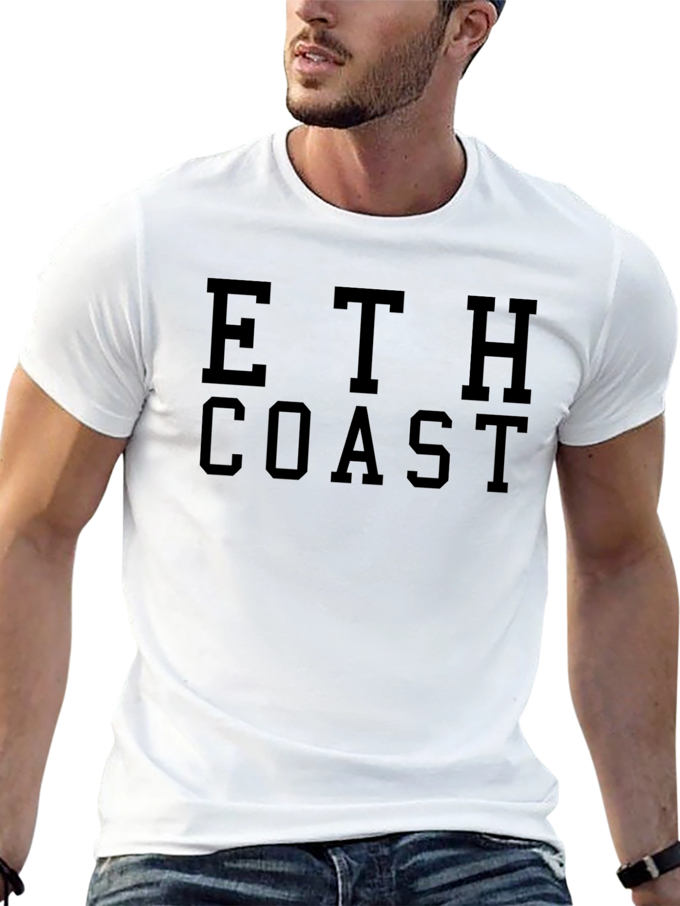 ETH Coast Graphic T-Shirt - Black Cotton Tee