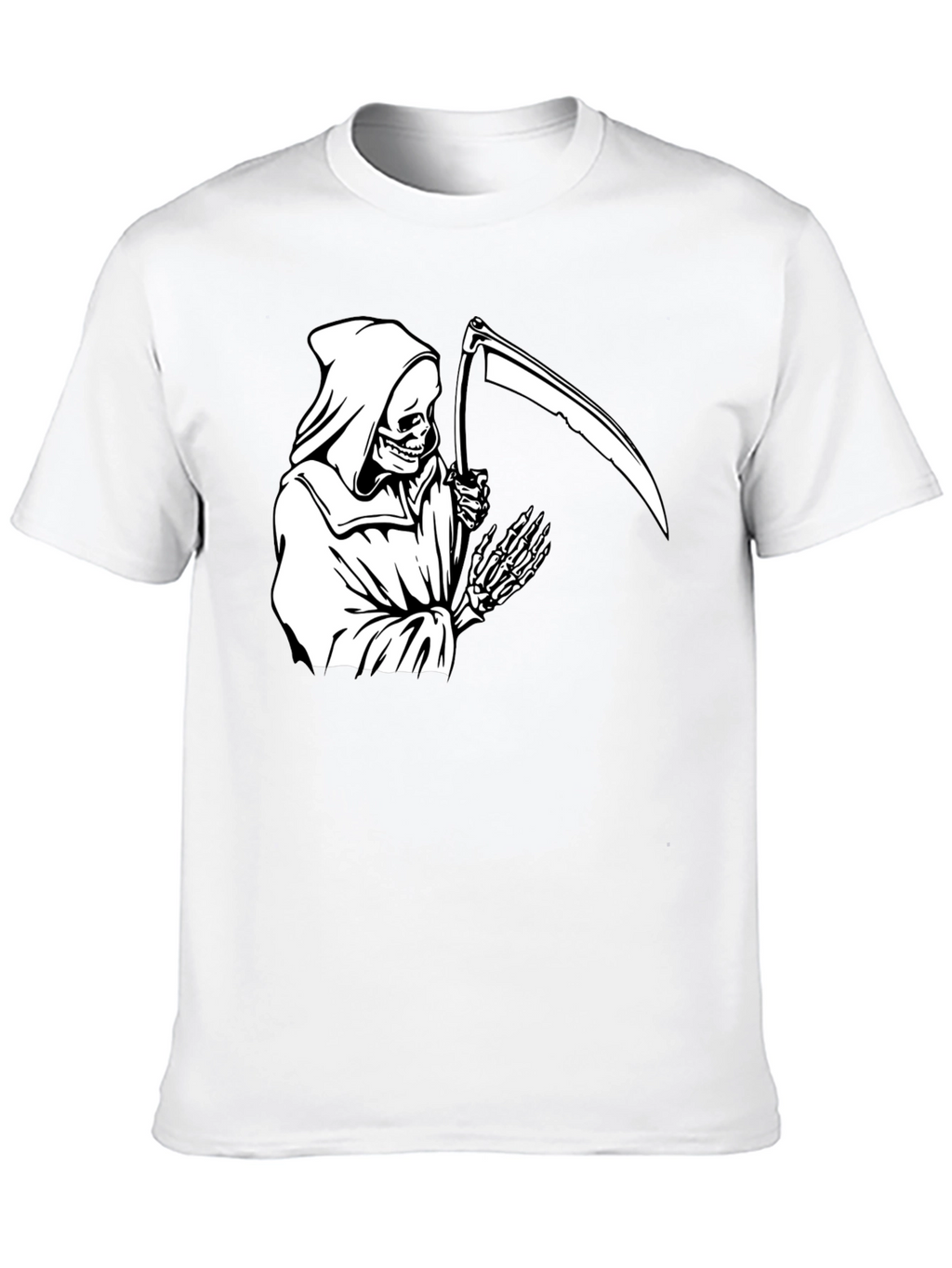 Grim Reaper Graphic Tee - Black Cotton T-Shirt