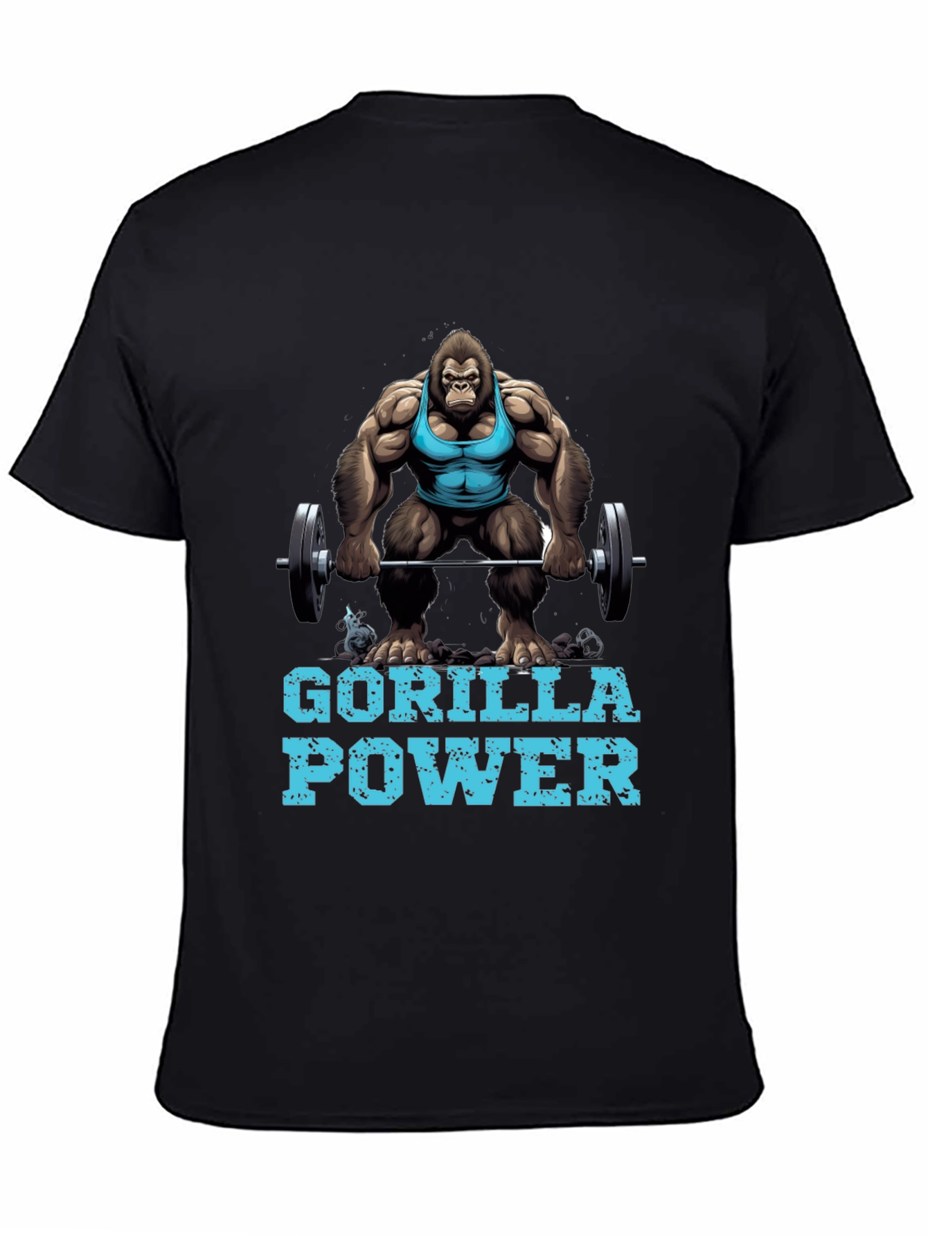 Gorilla Power Graphic Tee - Gym Beast Mode