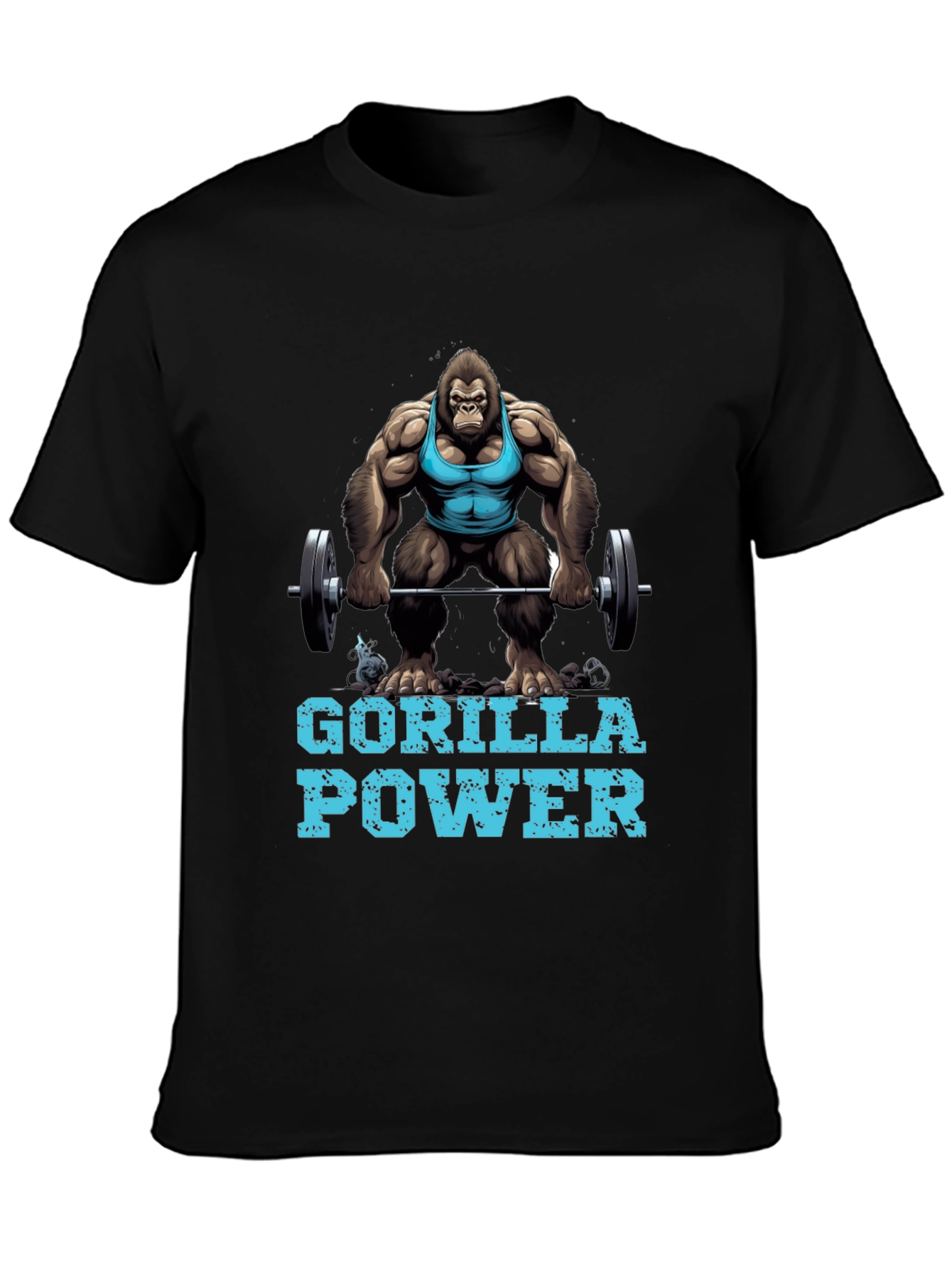 Gorilla Power Graphic Tee - Gym Beast Mode