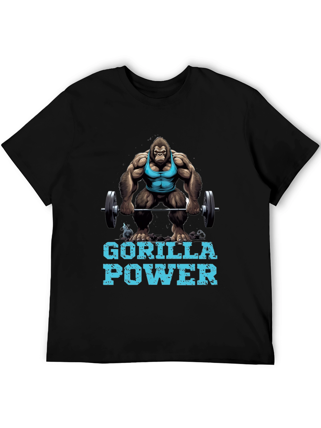 Gorilla Power Graphic Tee - Gym Beast Mode