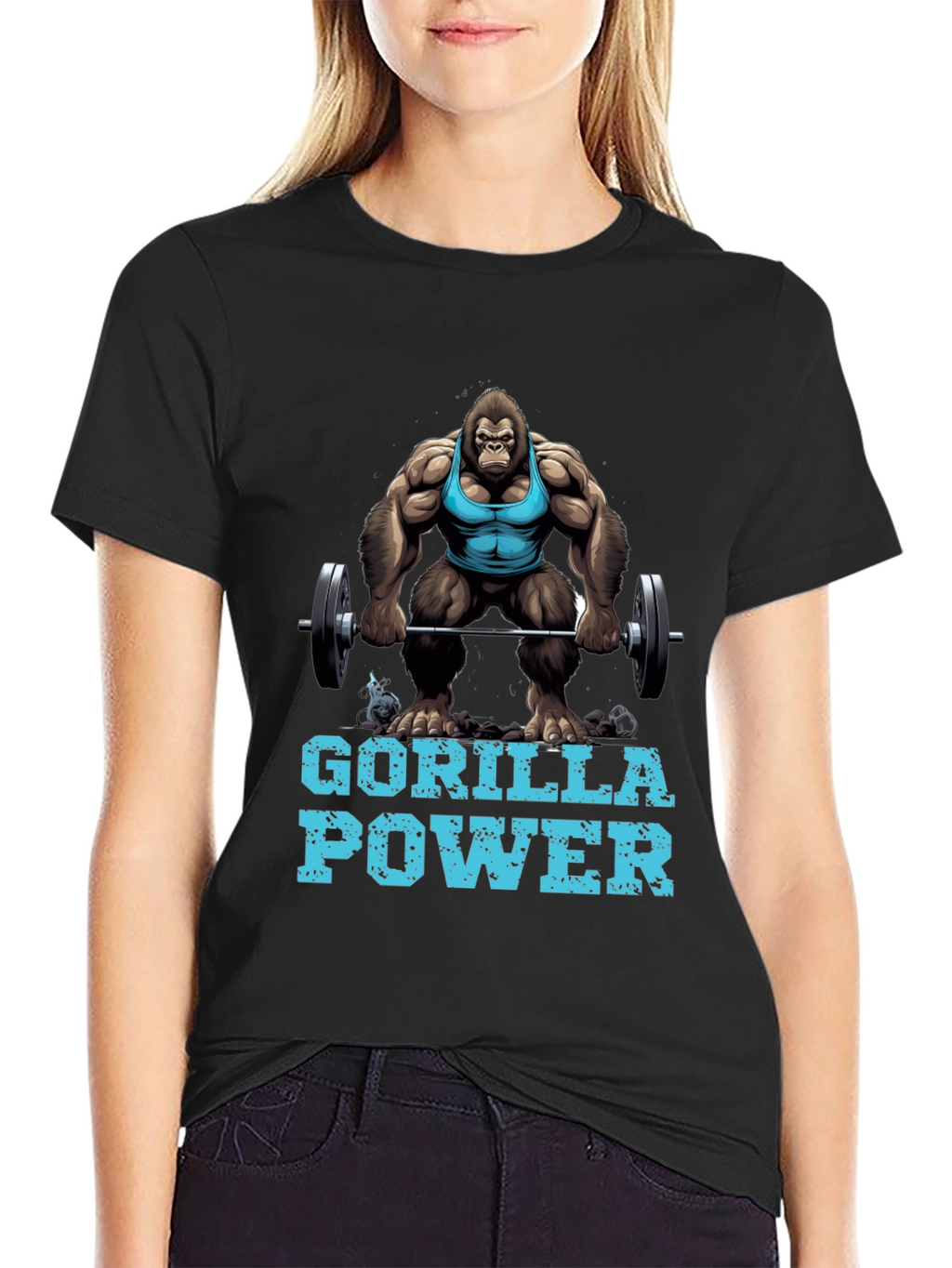 Gorilla Power Graphic Tee - Gym Beast Mode