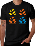 Modern Botanical Graphic T-Shirt