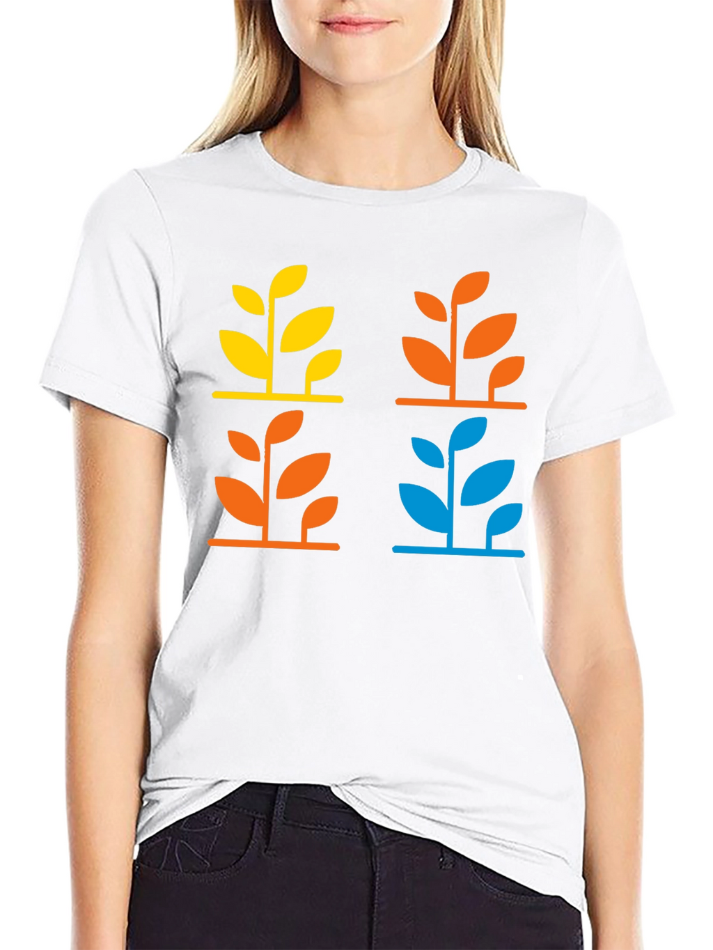 Modern Botanical Graphic T-Shirt