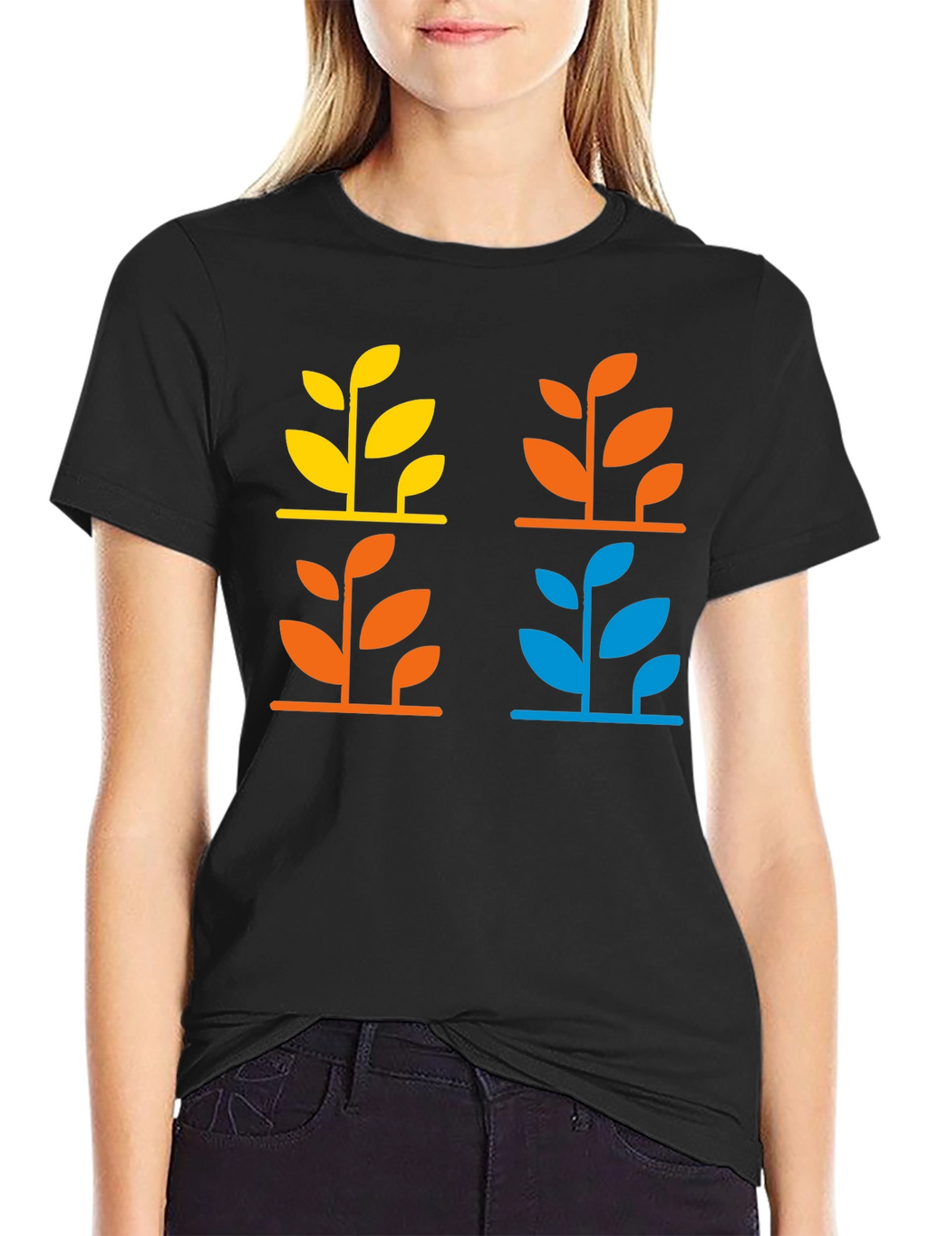 Modern Botanical Graphic T-Shirt
