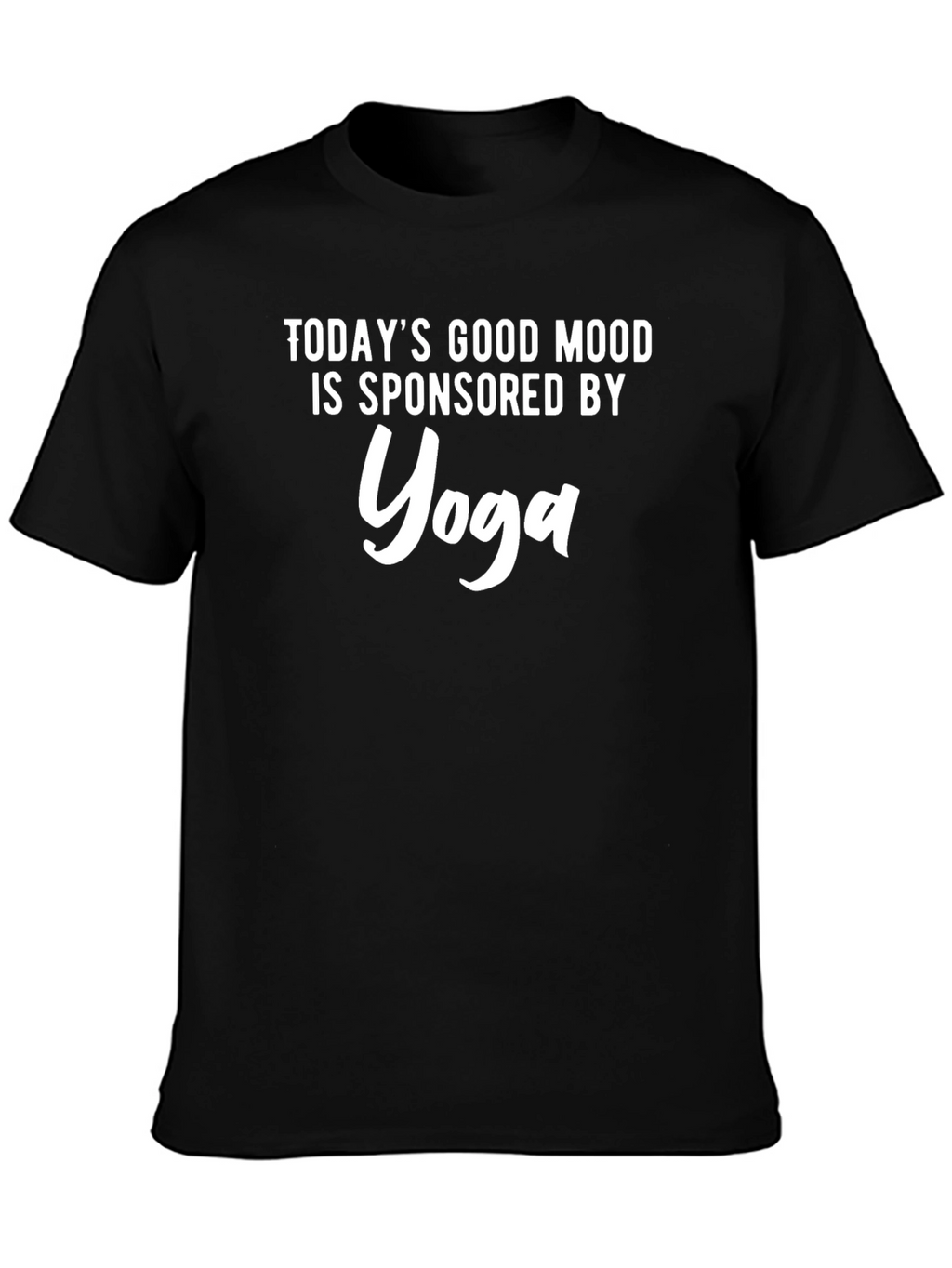 Yoga Sponsored Good Mood Black T-Shirt
